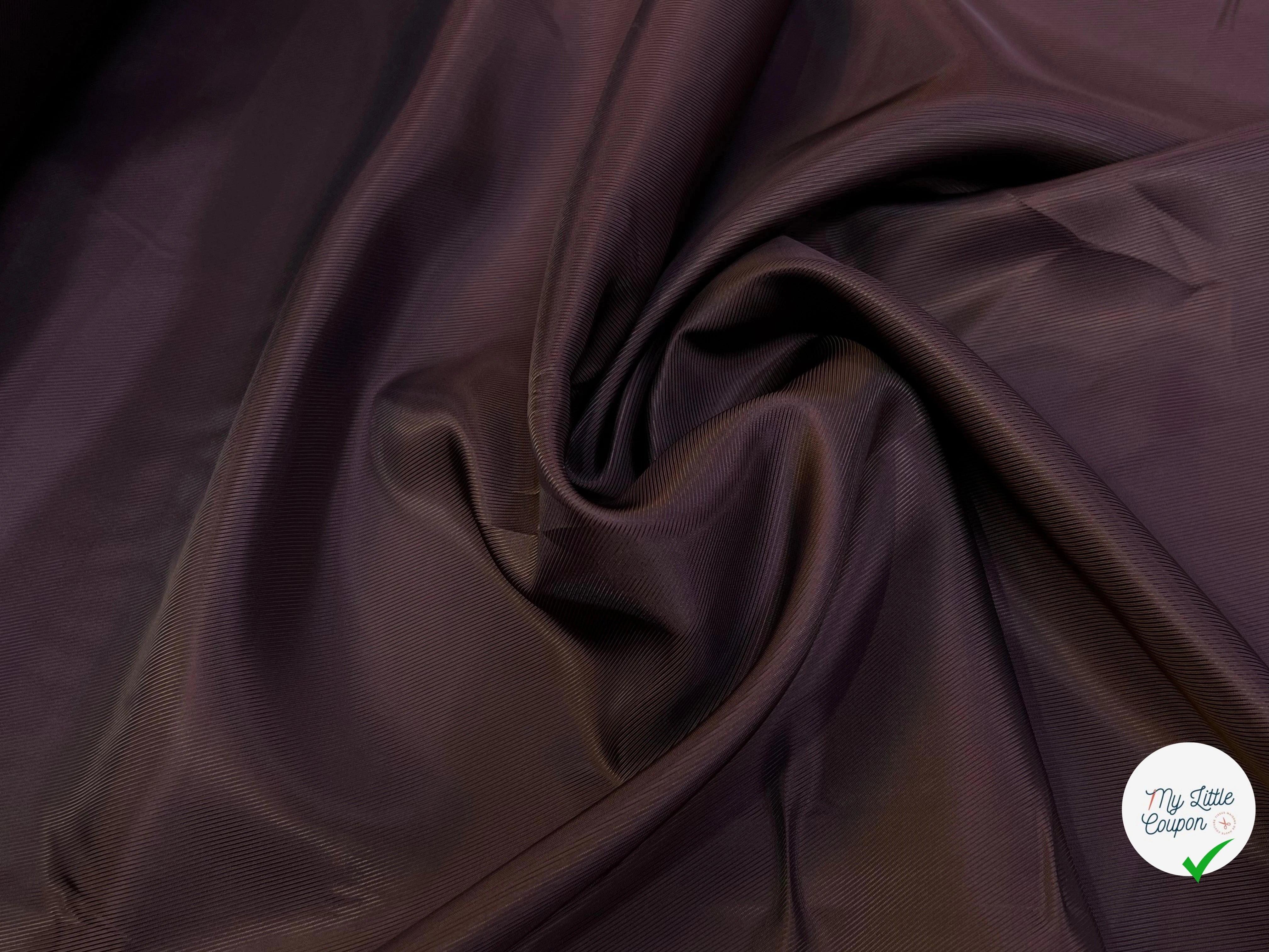 DOUBLURE 100% VISCOSE DRILL MARRON BORDEAUX - My Little Coupon