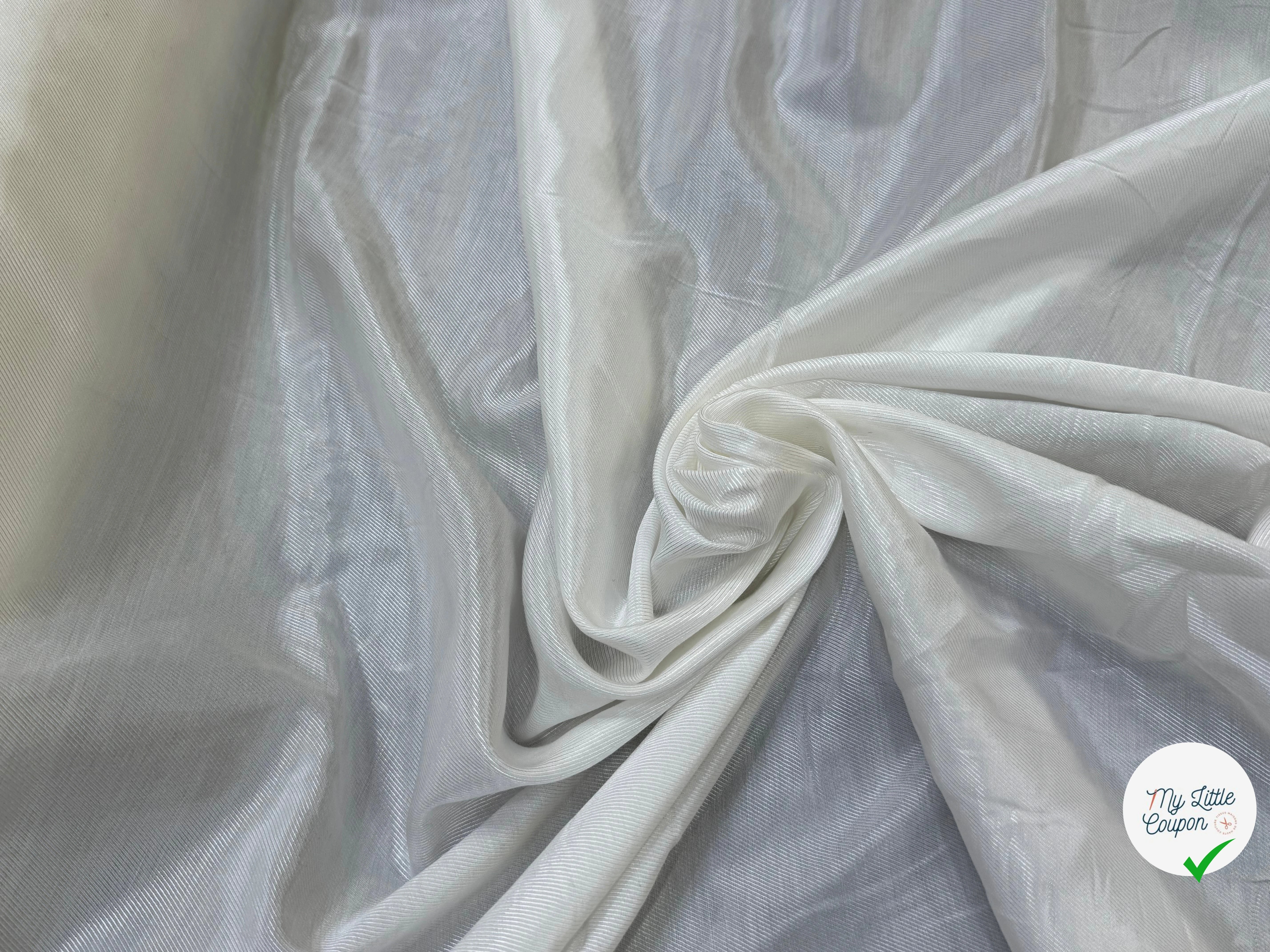 DOUBLURE 100% VISCOSE DRILL SOFT ECRU - My Little Coupon