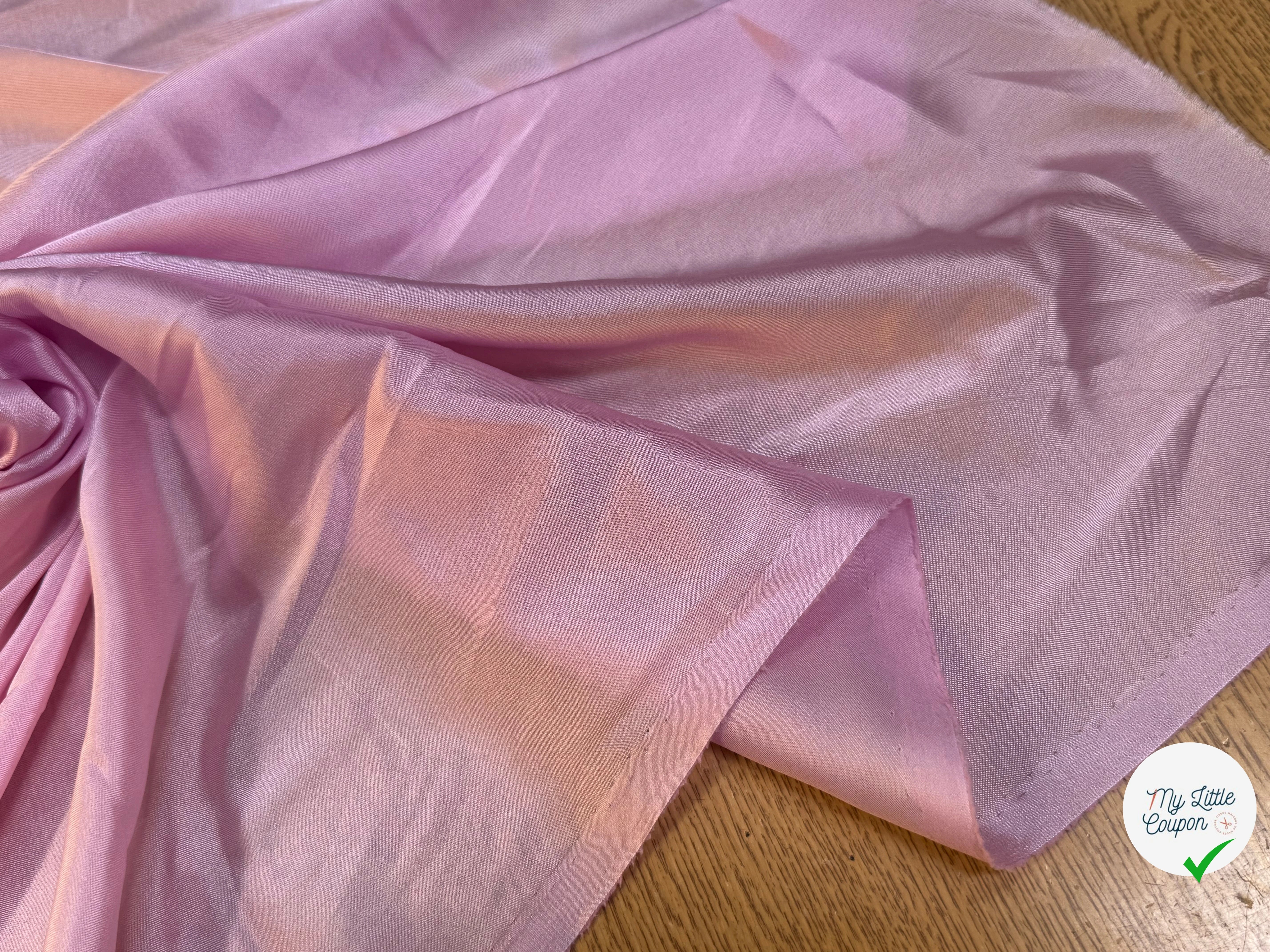 DOUBLURE 62% ACETATE SATINÉE STRETCH BARBE À PAPA - My Little Coupon