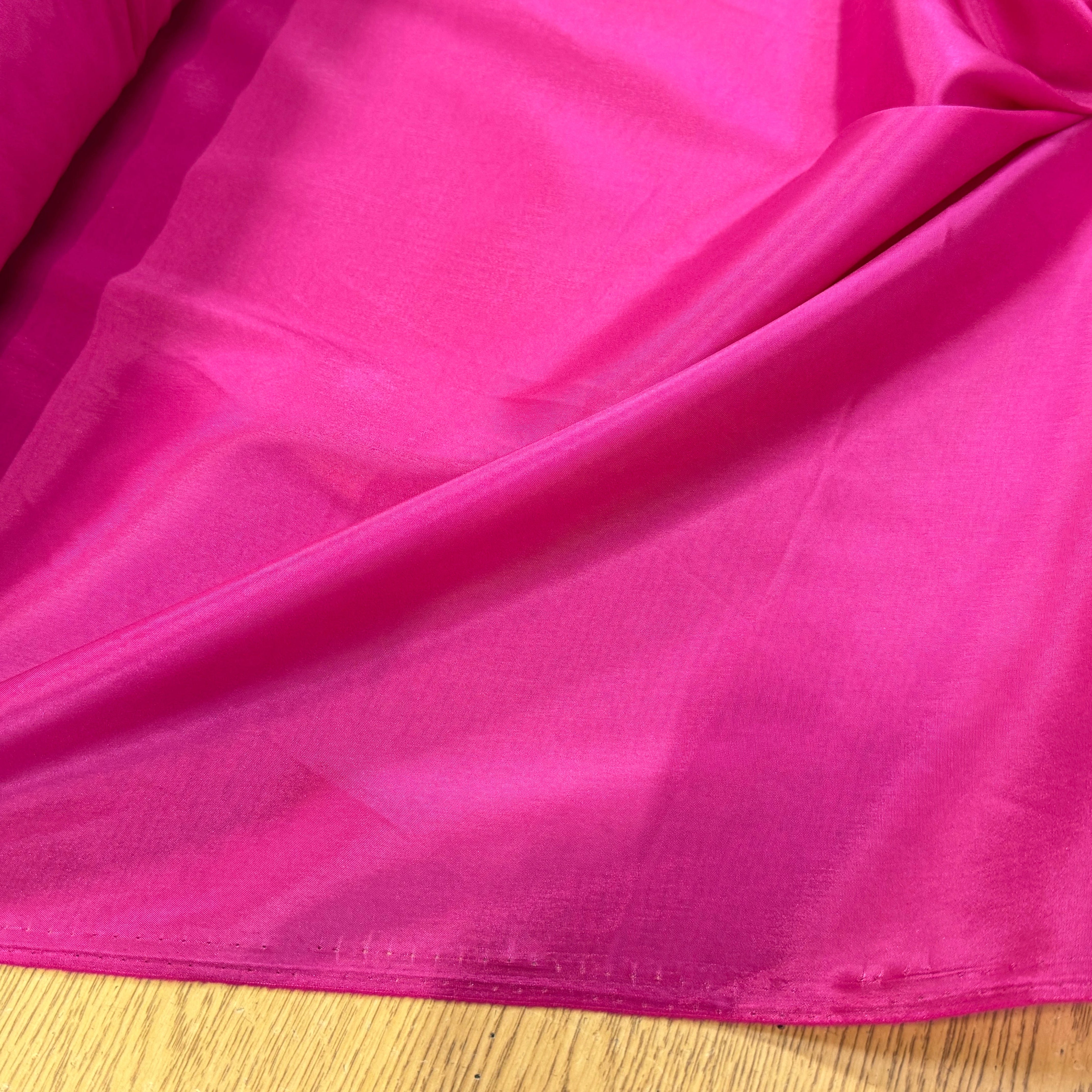 DOUBLURE 62% ACETATE SATINÉE STRETCH FUSCHIA - My Little Coupon