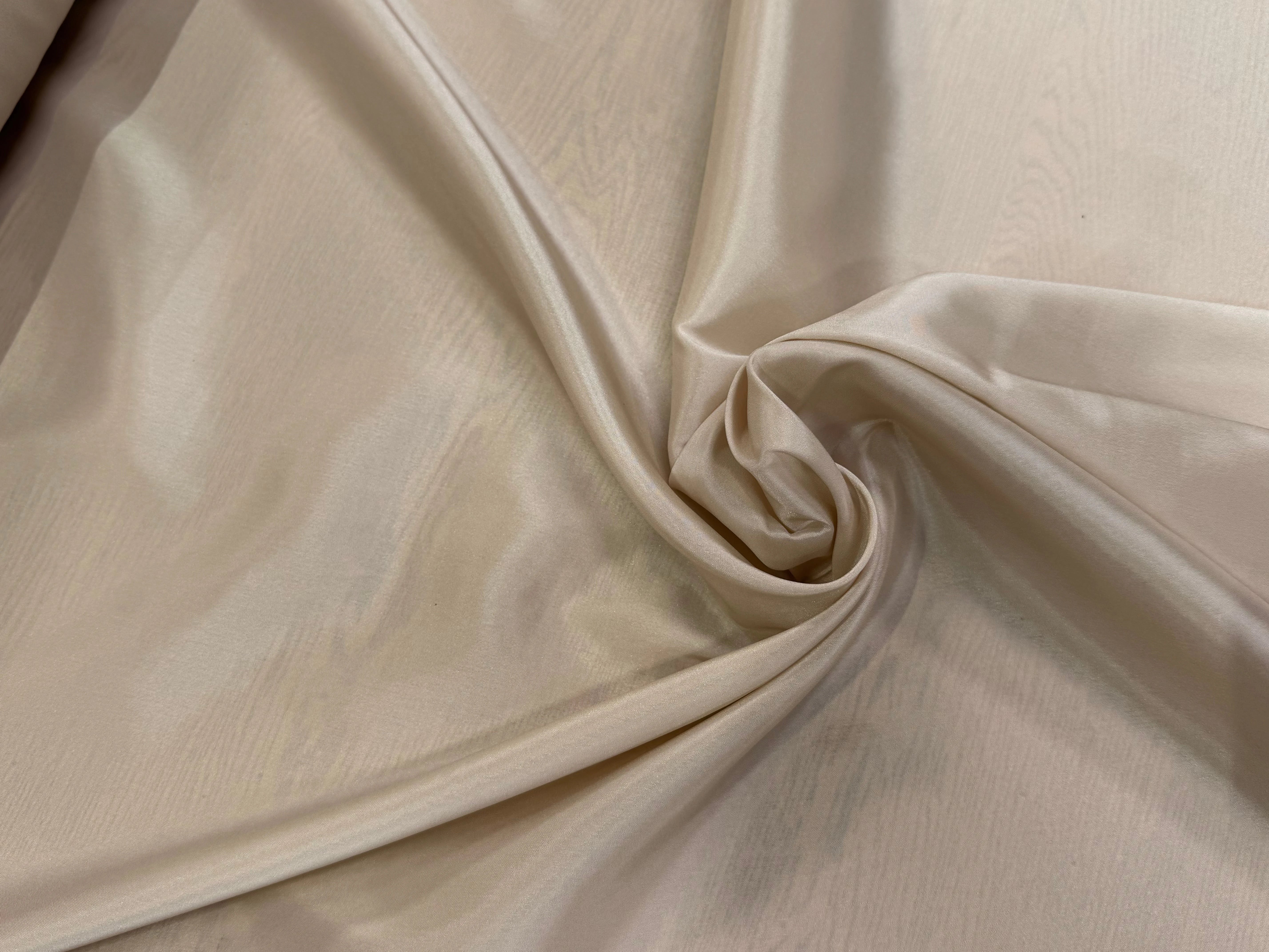 DOUBLURE 62% ACETATE STRETCH BEIGE CREME LÉGÈREMENT SATINÉE - My Little Coupon