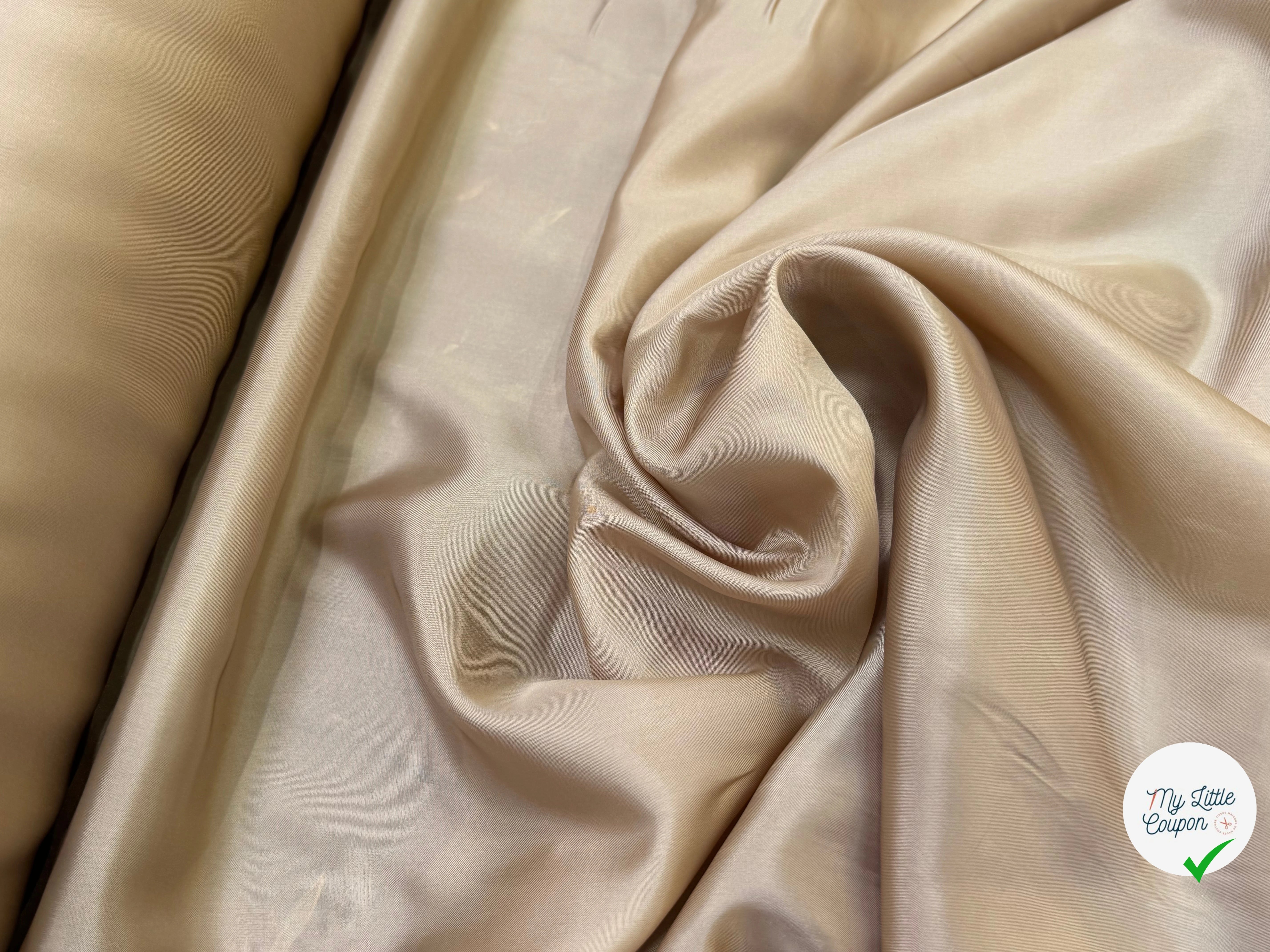 DOUBLURE 80% VISCOSE LISSE BEIGE CREME - My Little Coupon