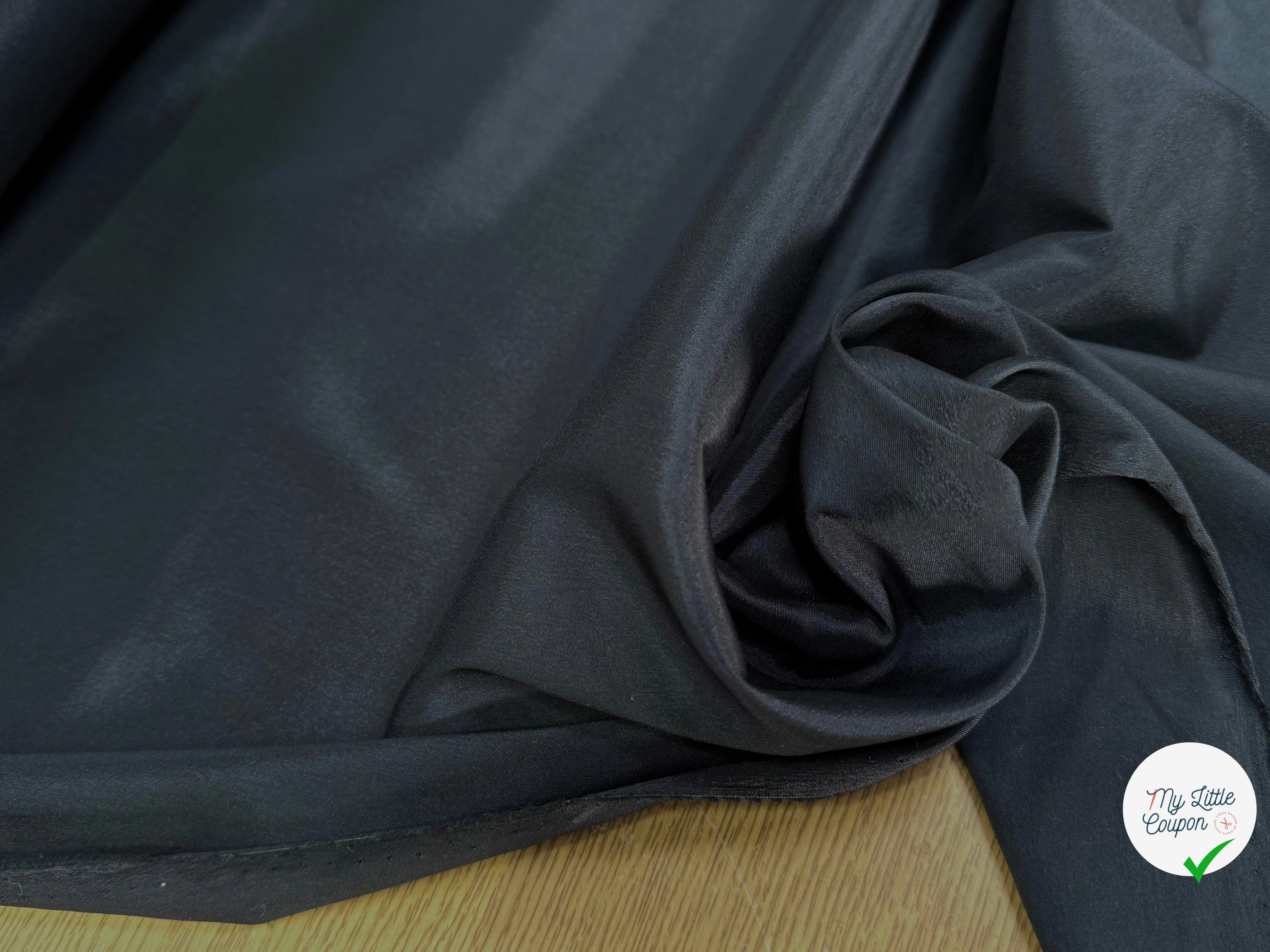 DOUBLURE ACÉTATE 68% ACÉTATE STRETCH NOIR NAVY - My Little Coupon