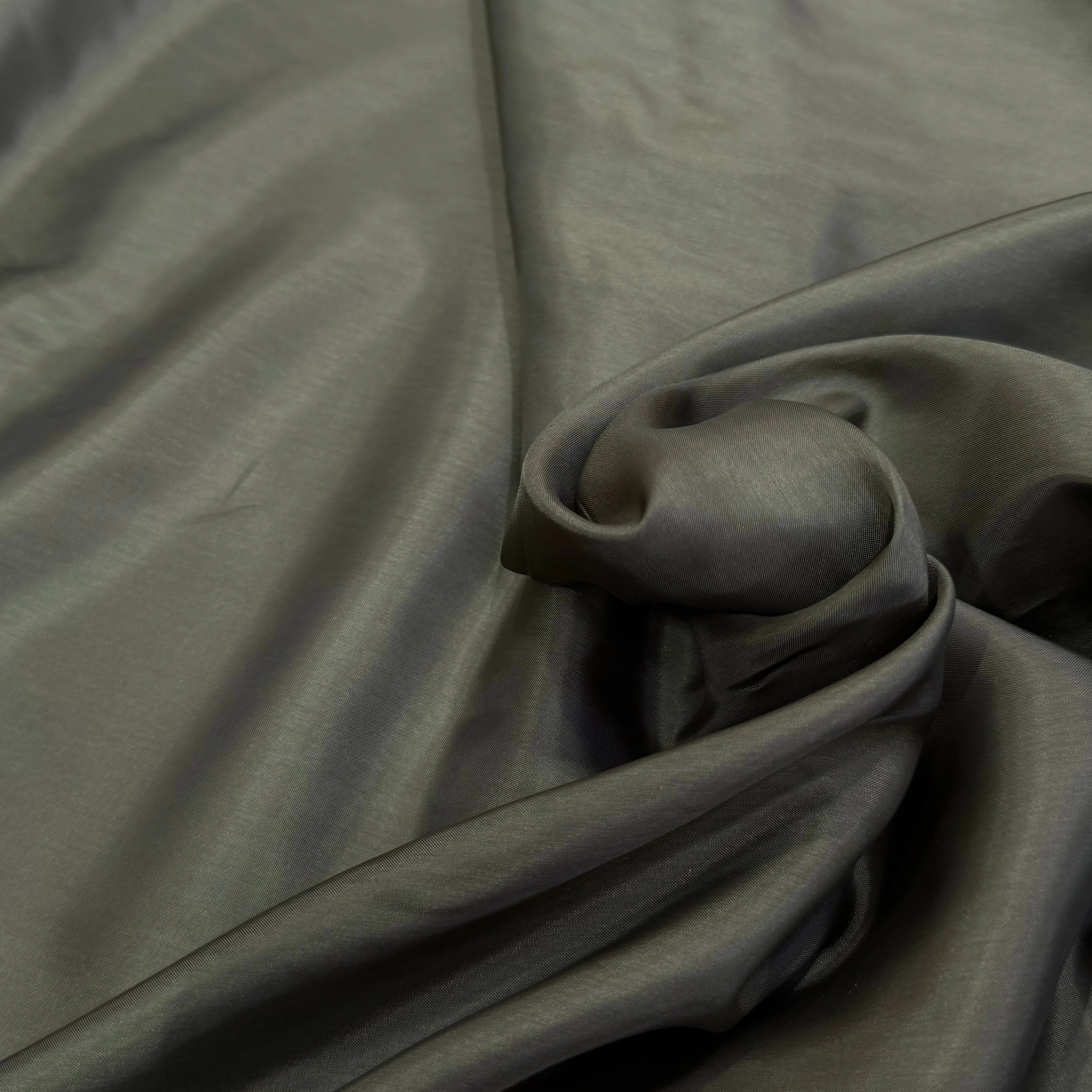 DOUBLURE ACETATE CUPRO FINE VERT KAKI 62% ACETATE - My Little Coupon