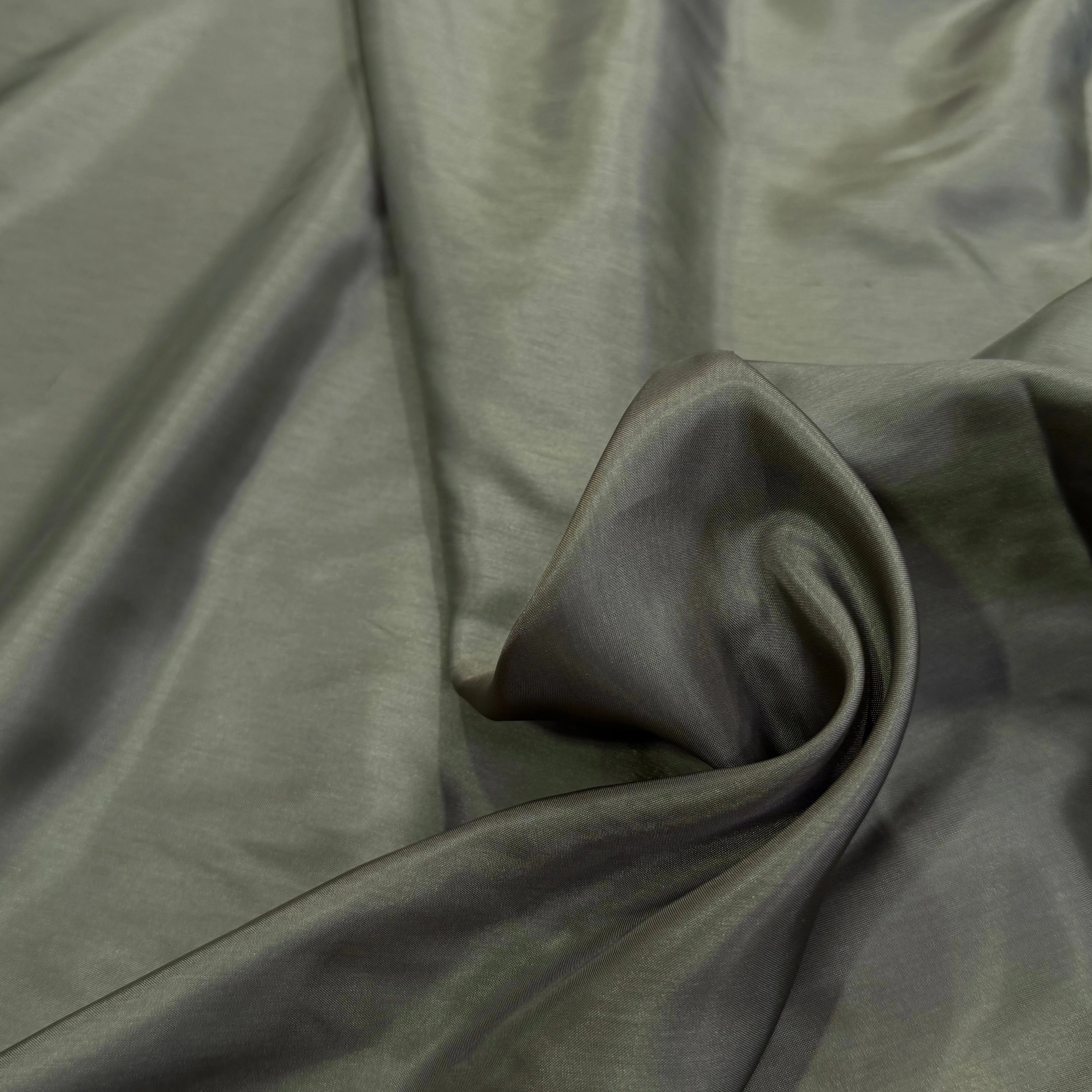 DOUBLURE ACETATE CUPRO FINE VERT KAKI 62% ACETATE - My Little Coupon