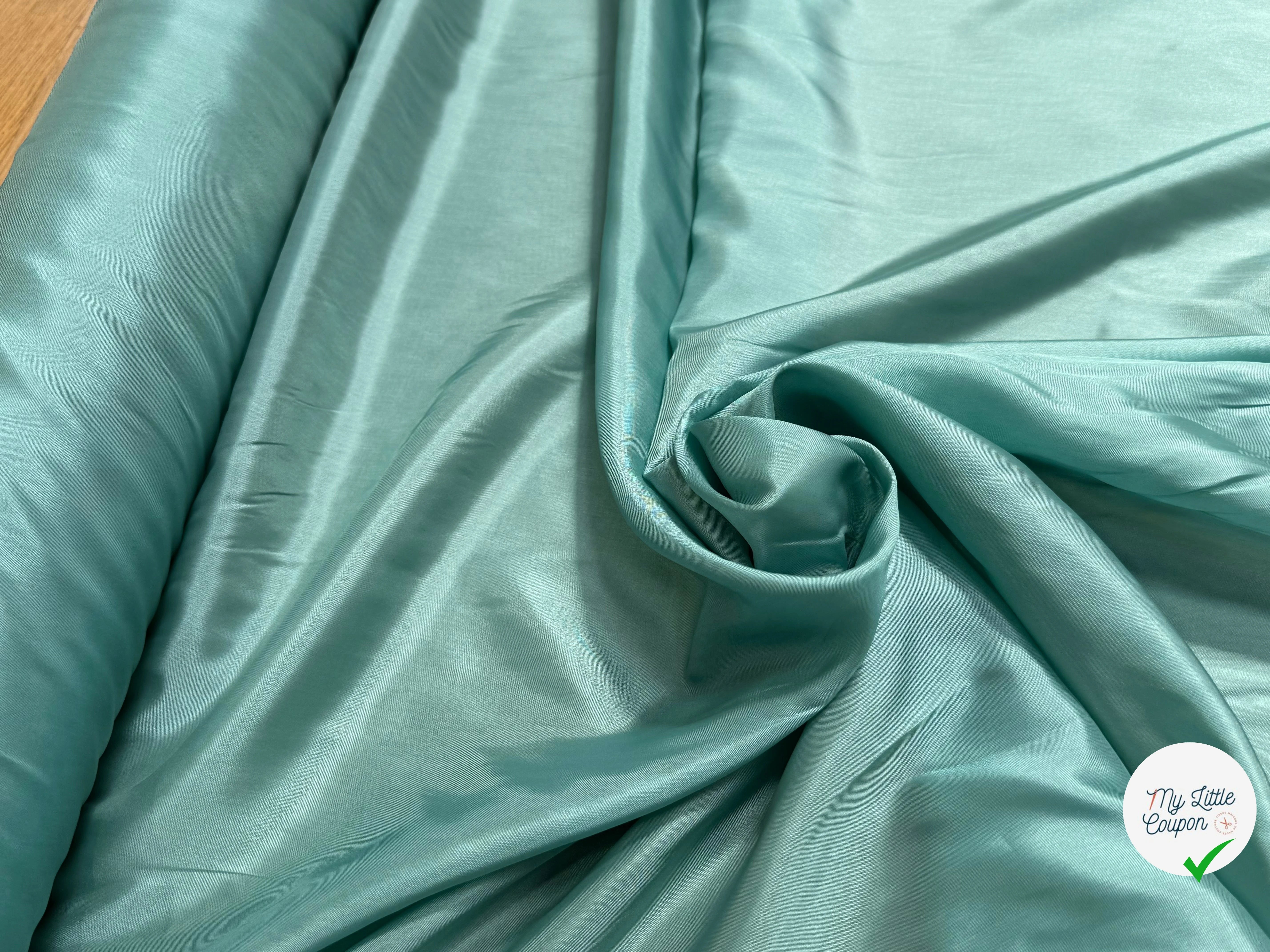 DOUBLURE ACETATE CUPRO SATINÉE VERT VENITIAN 38% CUPRO - My Little Coupon