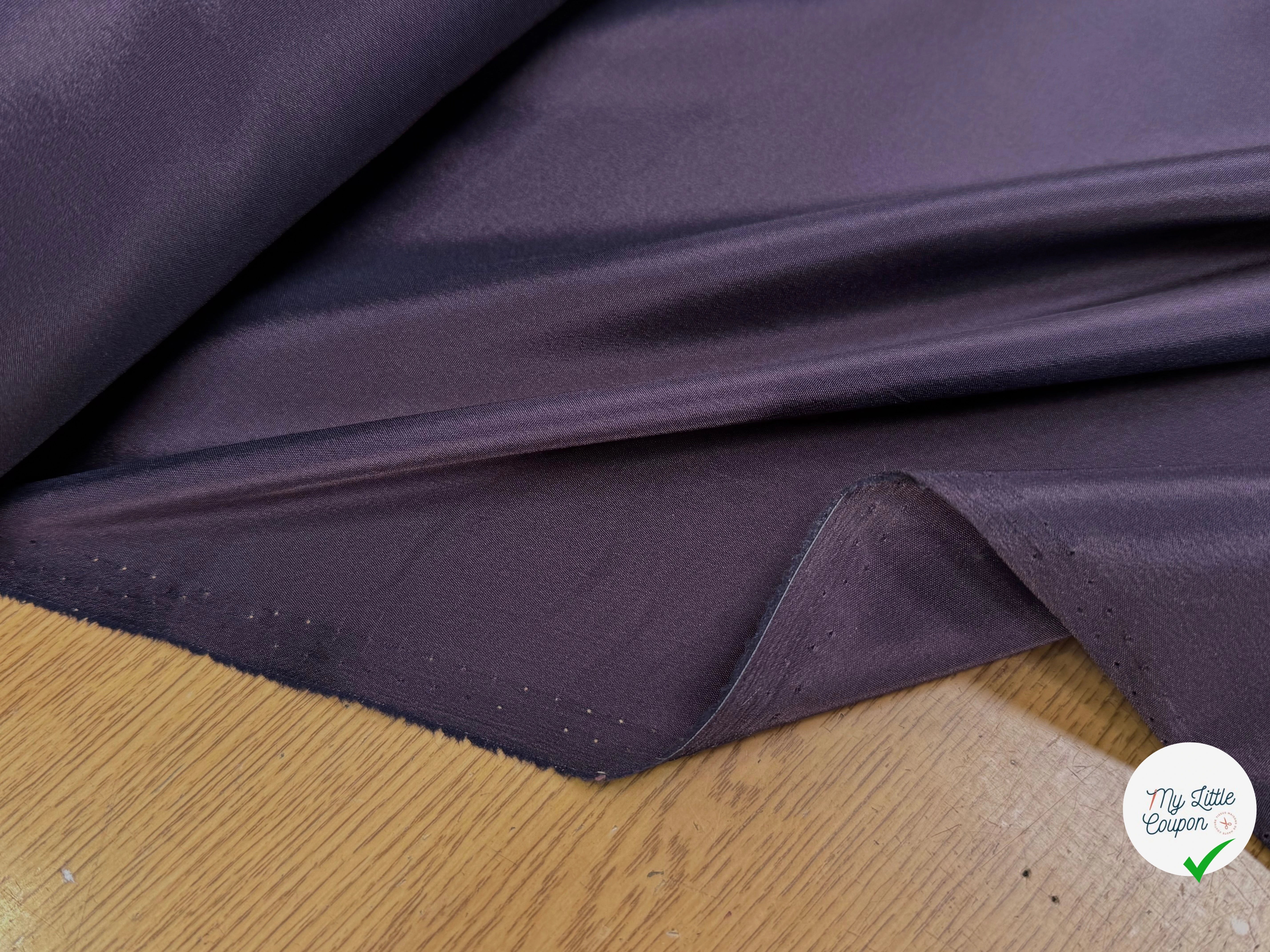 DOUBLURE ACÉTATE FINE AUBERGINE 68% ACÉTATE STRETCH - My Little Coupon