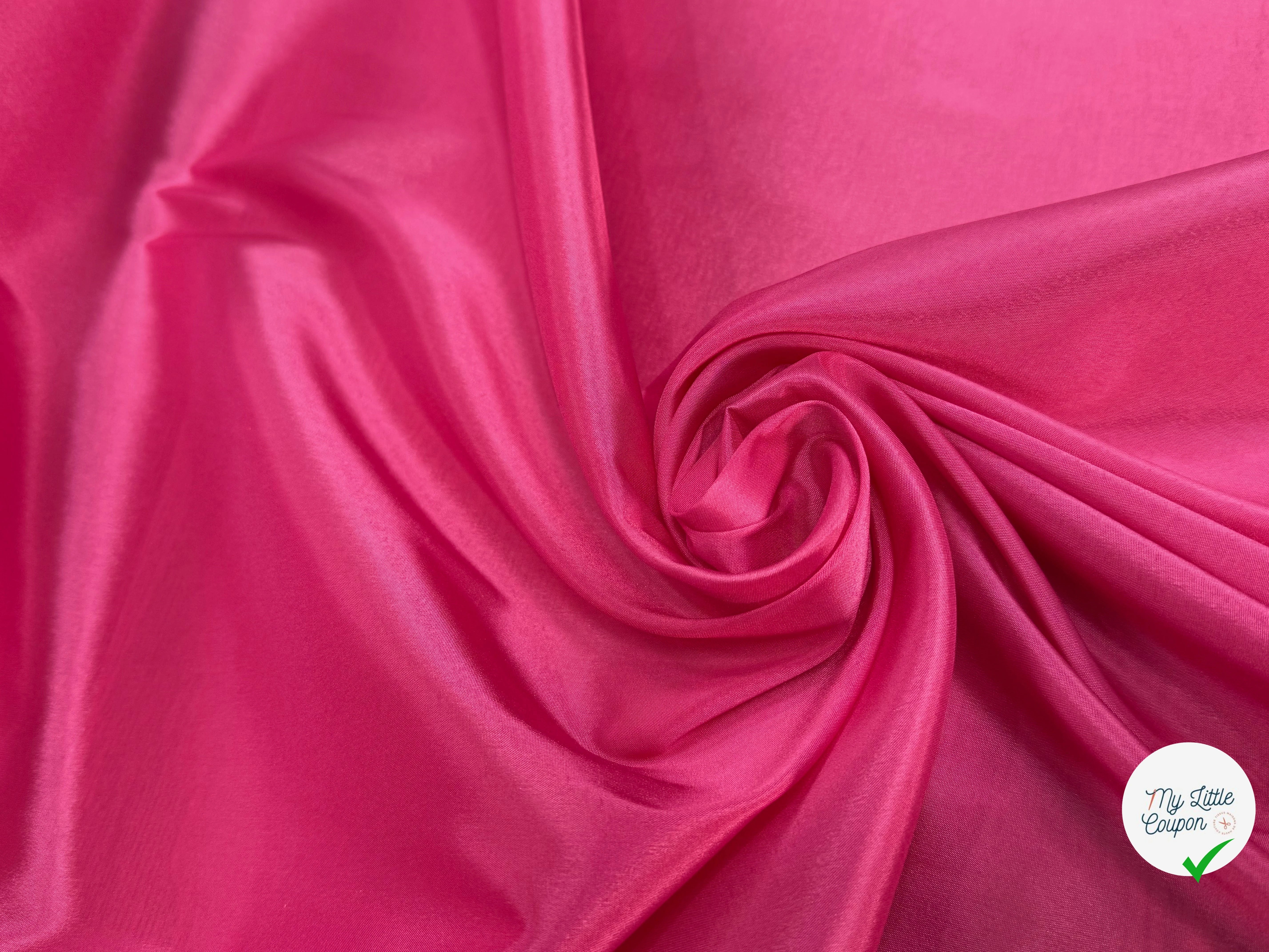 DOUBLURE ACÉTATE FINE FUSHIA 68% ACÉTATE STRETCH - My Little Coupon