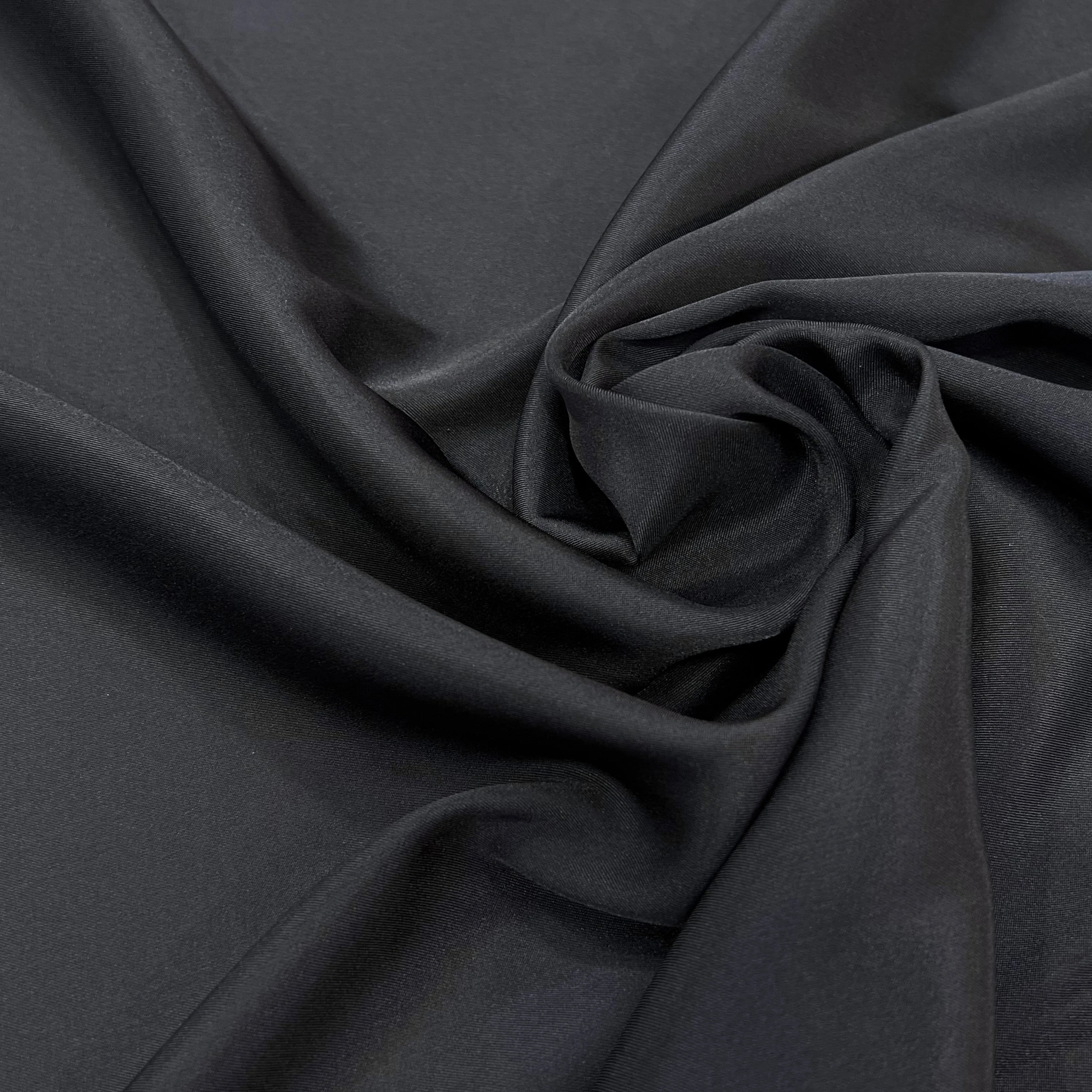 DOUBLURE ACÉTATE LEGEREMENT CRÉPÉE NOIR - My Little Coupon