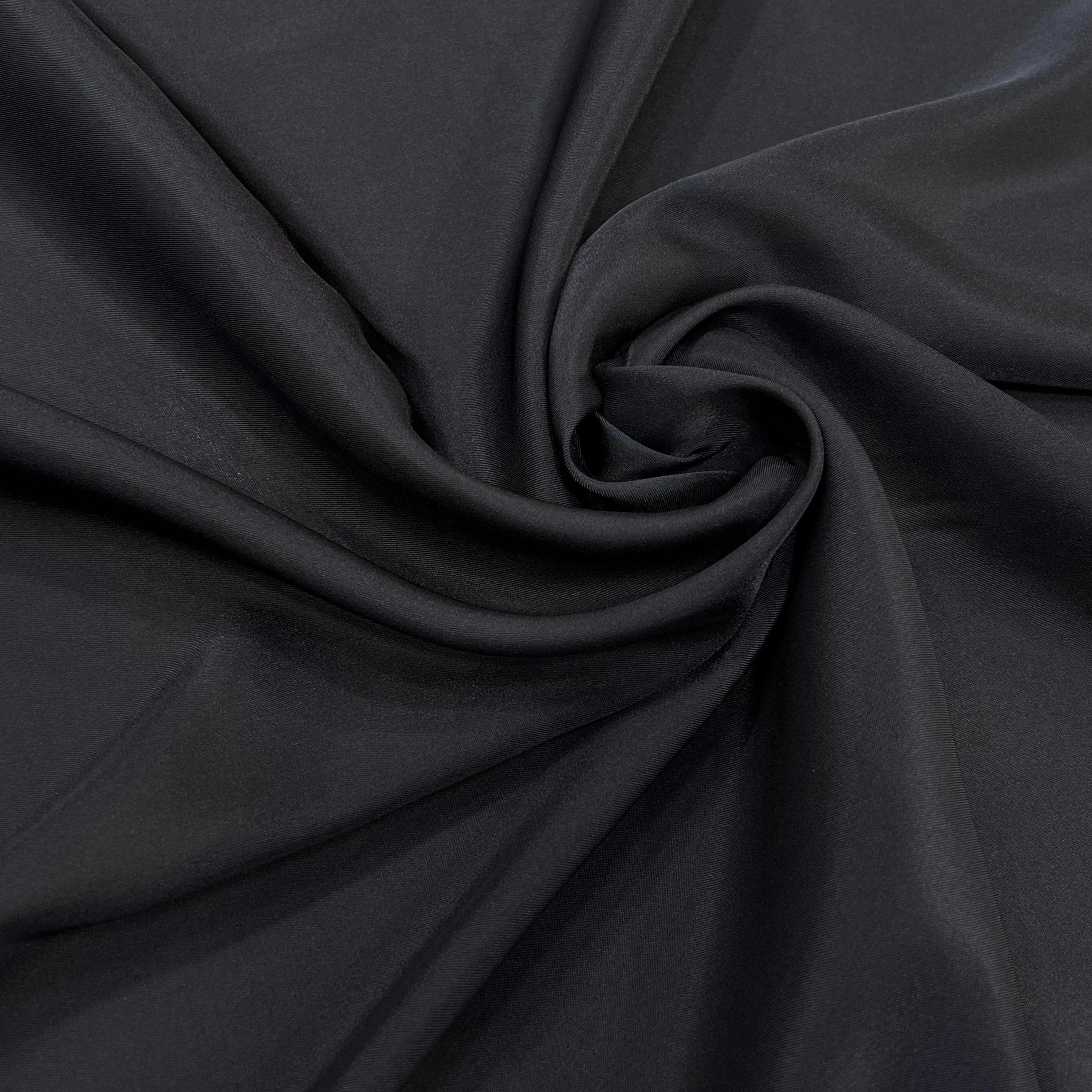 DOUBLURE ACÉTATE LEGEREMENT CRÉPÉE NOIR - My Little Coupon