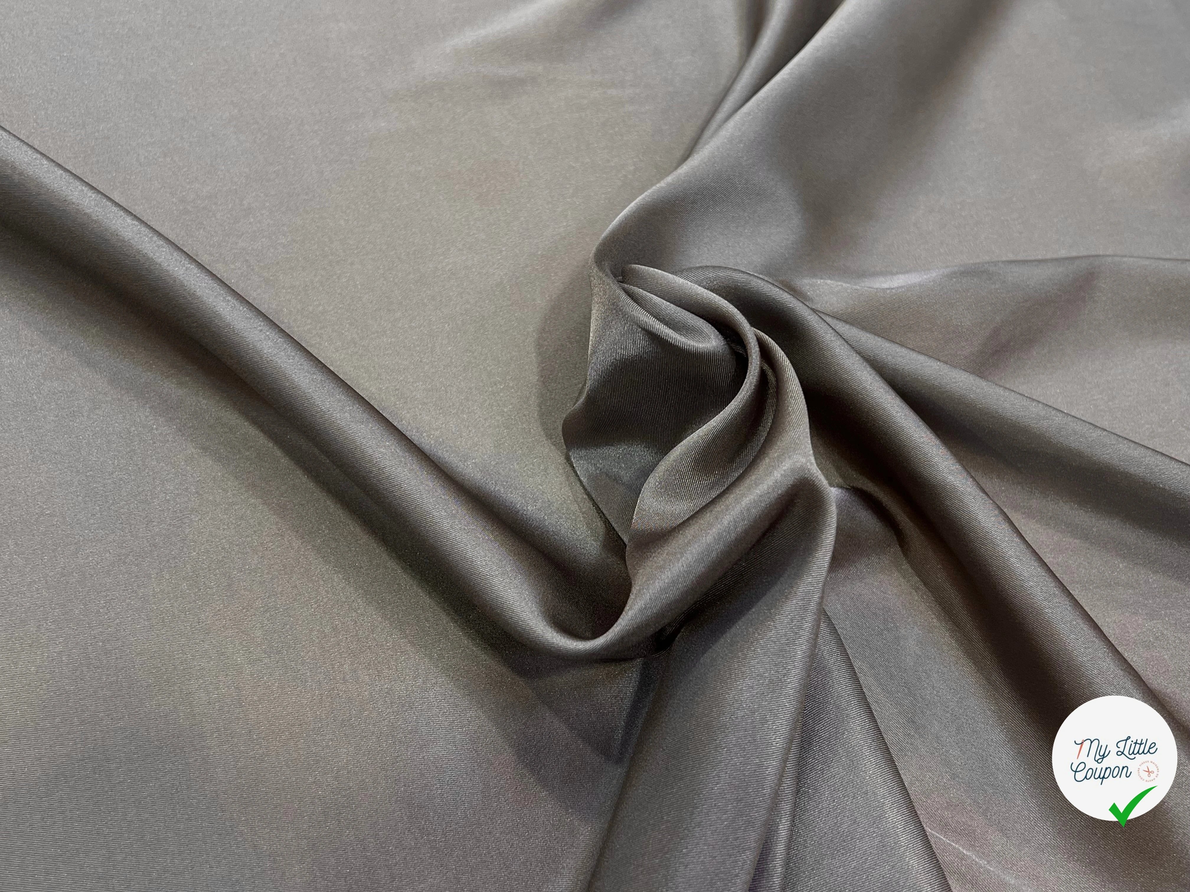 DOUBLURE ACÉTATE LEGEREMENT CRÉPÉE TAUPE - My Little Coupon