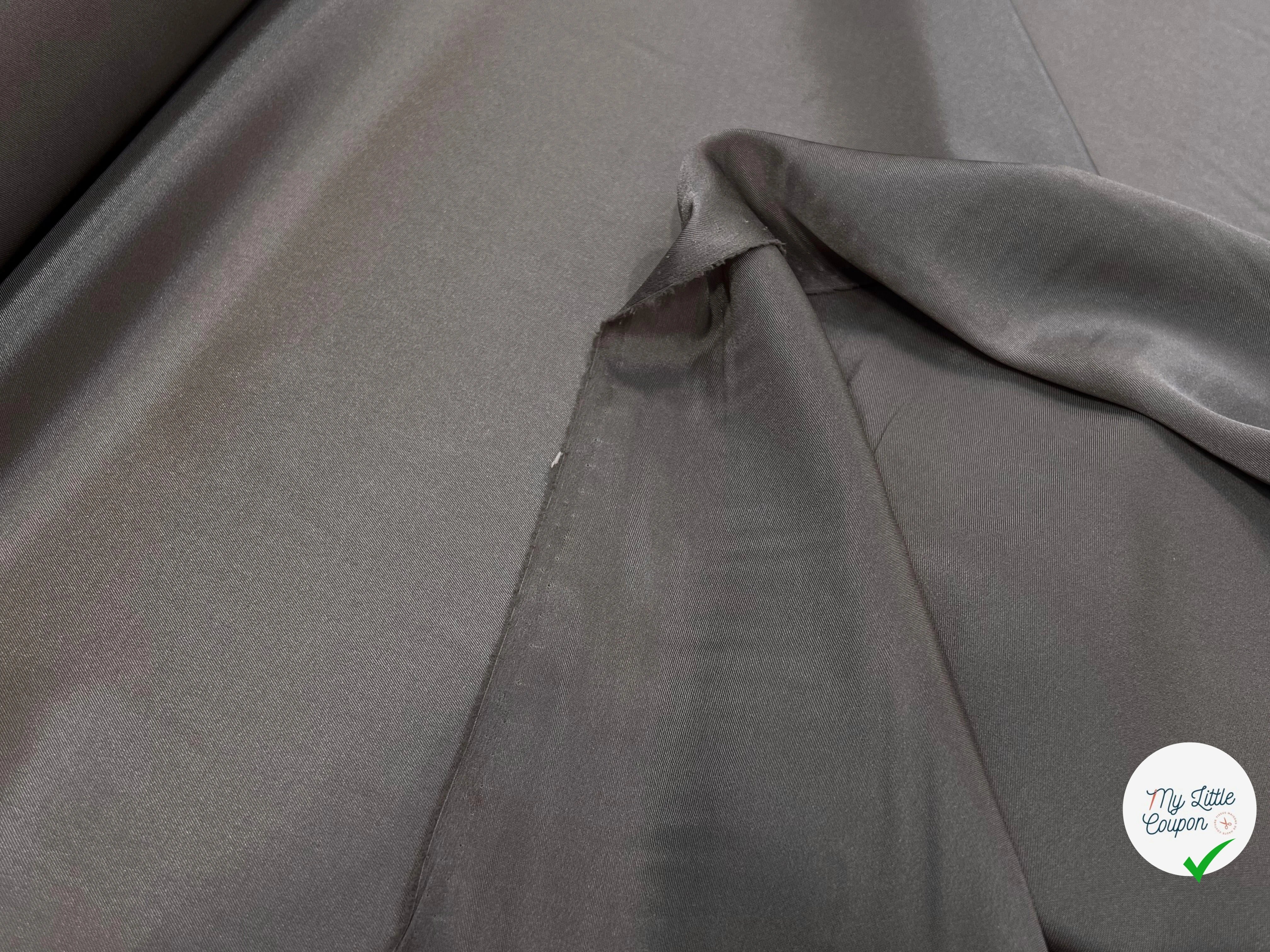 DOUBLURE ACÉTATE LEGEREMENT CRÉPÉE TAUPE - My Little Coupon