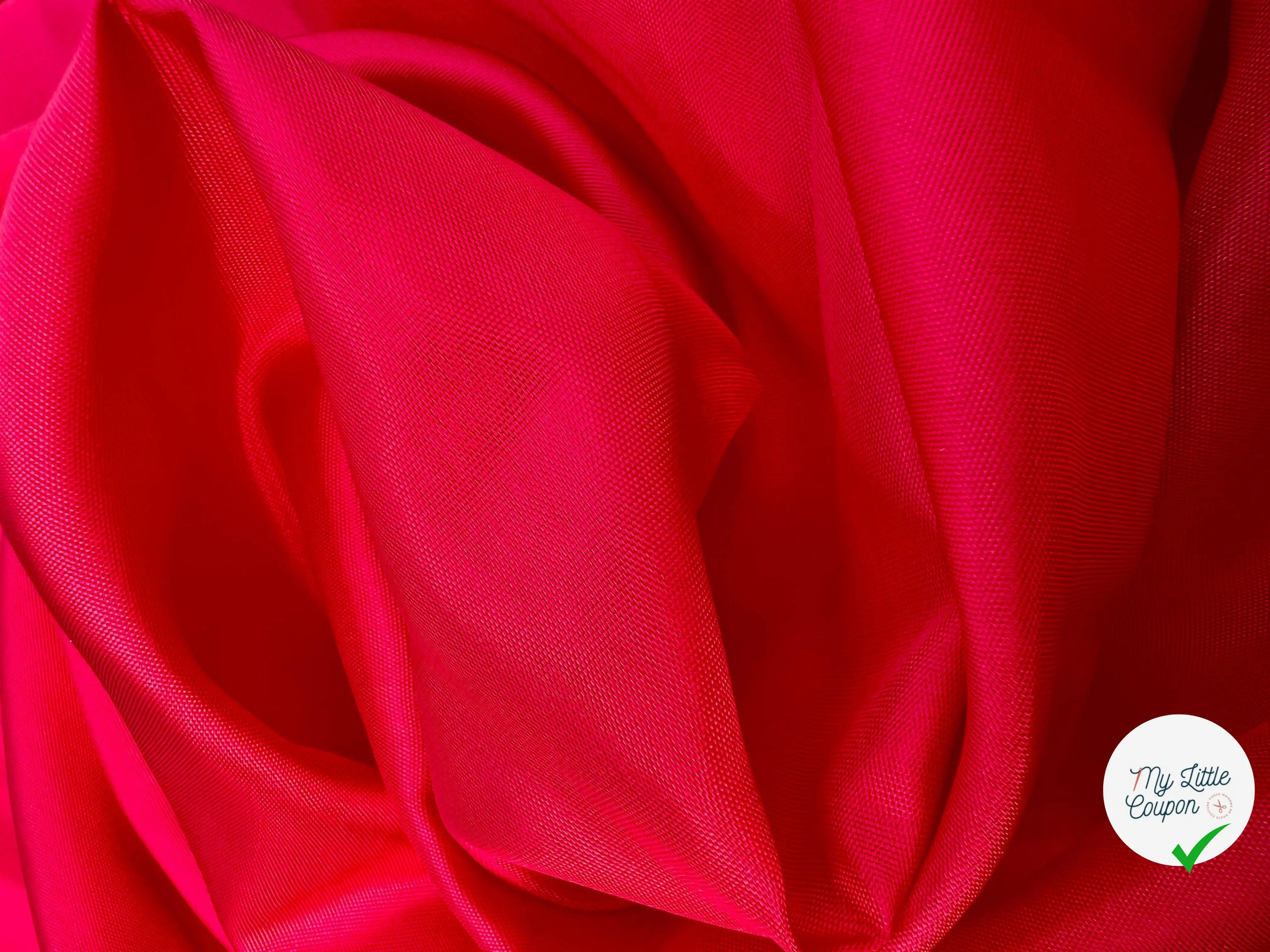DOUBLURE ACÉTATE ROUGE SANG 100% ACÉTATE - coupon de 3 mètres - My Little Coupon - tissu - coudre