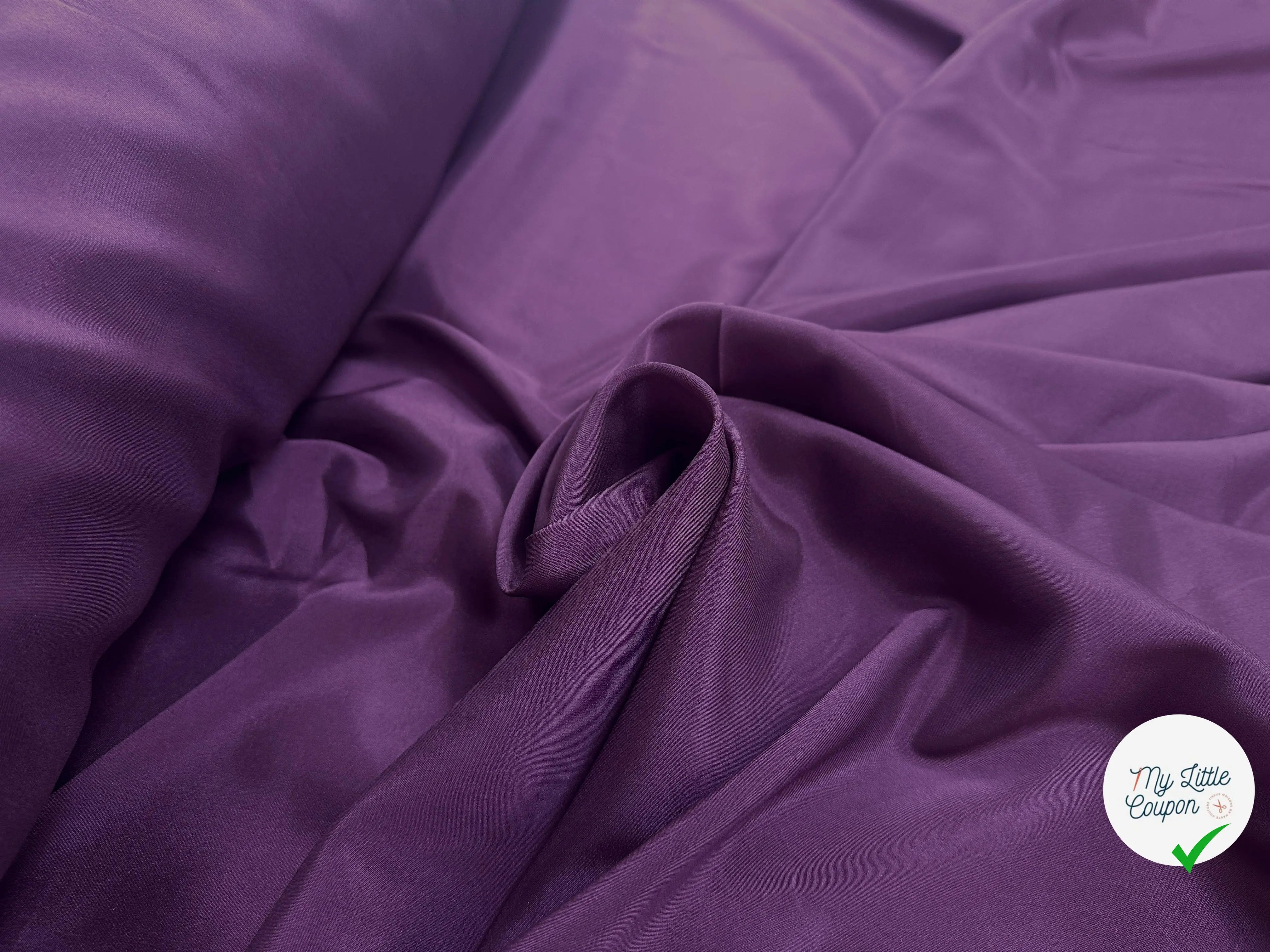 DOUBLURE ACETATE TAFFETAS AUBERGINE - My Little Coupon