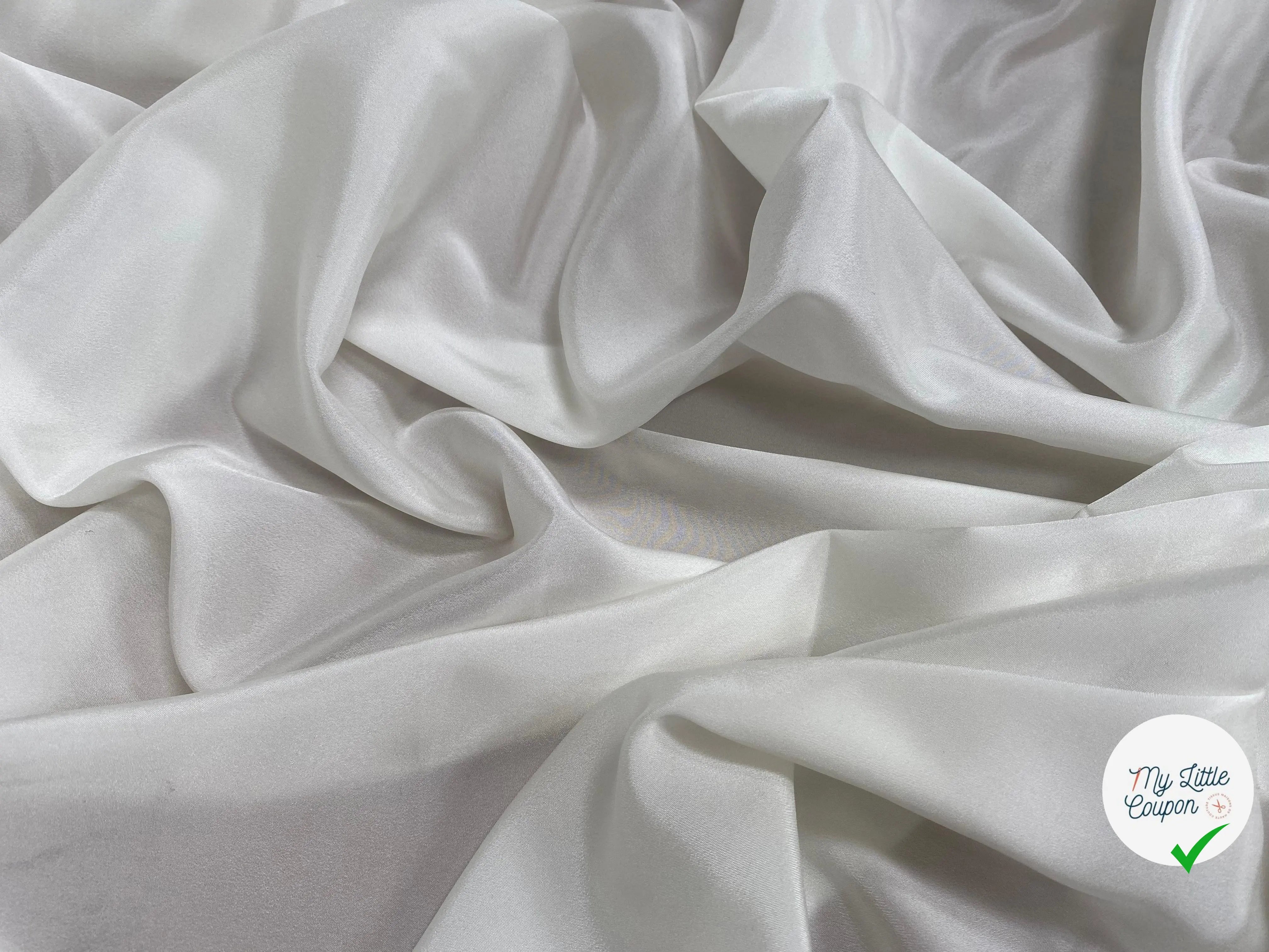 DOUBLURE ACETATE TAFFETAS BLANC CASSÉ - My Little Coupon