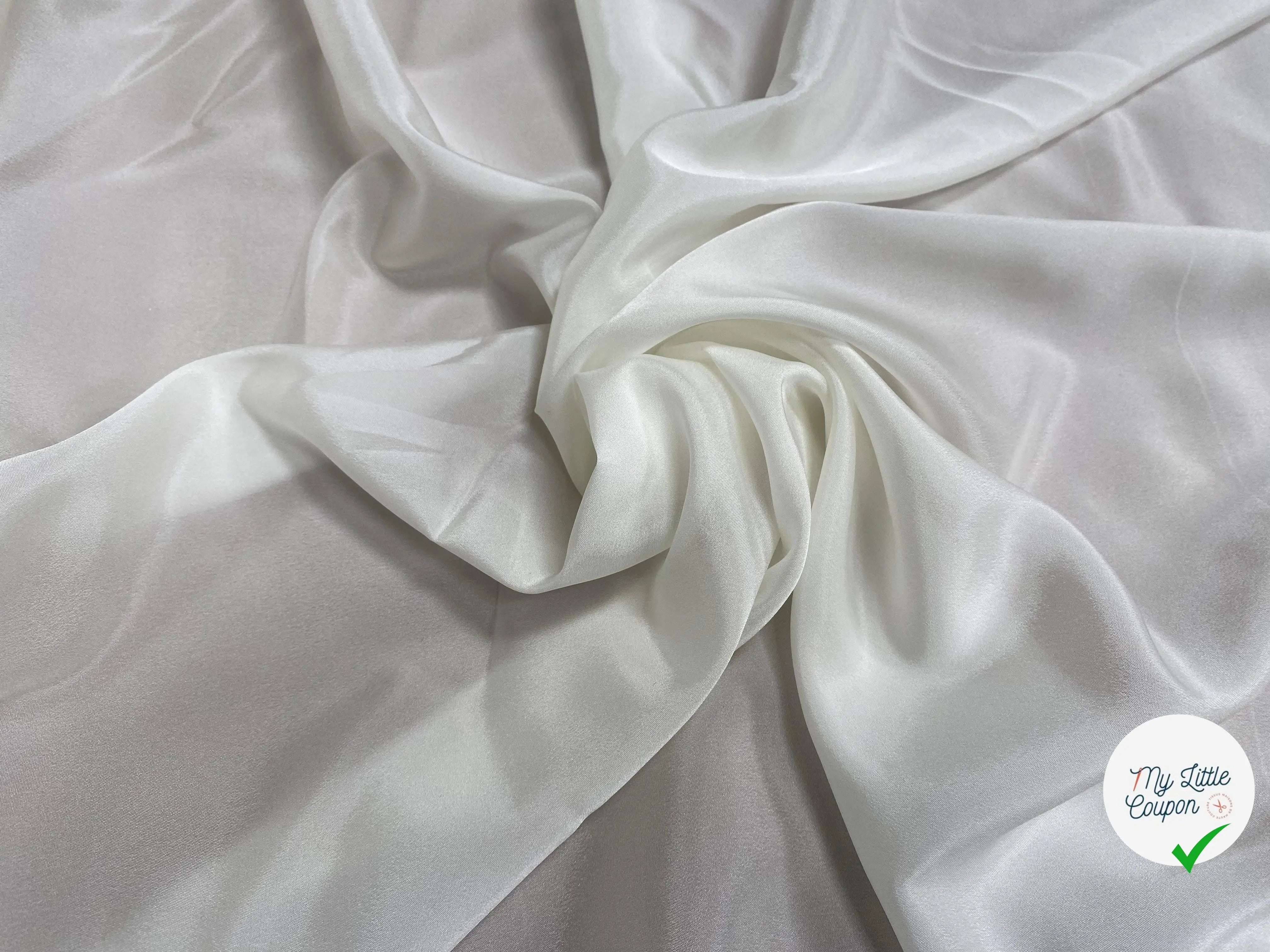 DOUBLURE ACETATE TAFFETAS BLANC CASSÉ - My Little Coupon