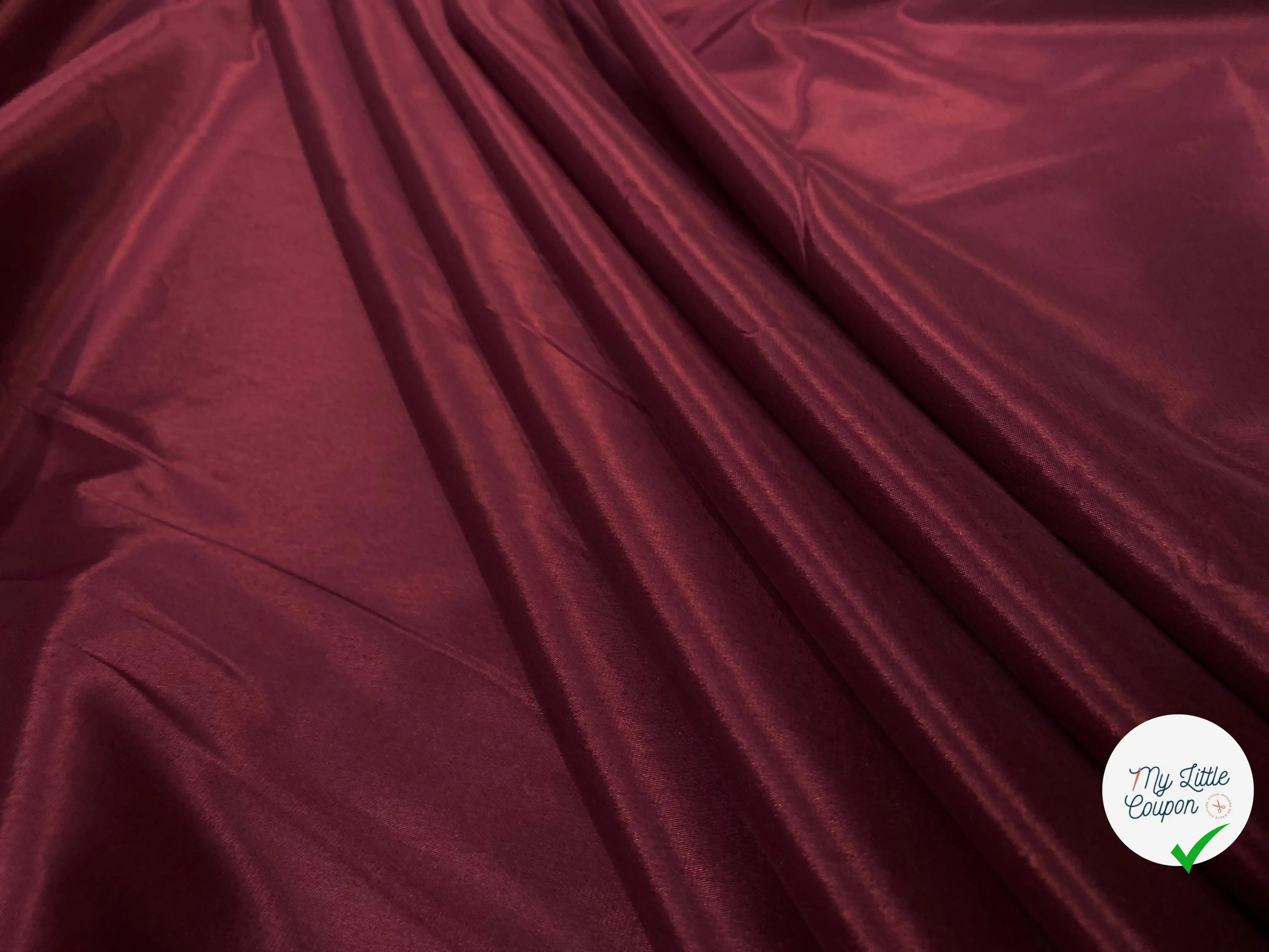 DOUBLURE ACETATE TAFFETAS LIE DE VIN - My Little Coupon