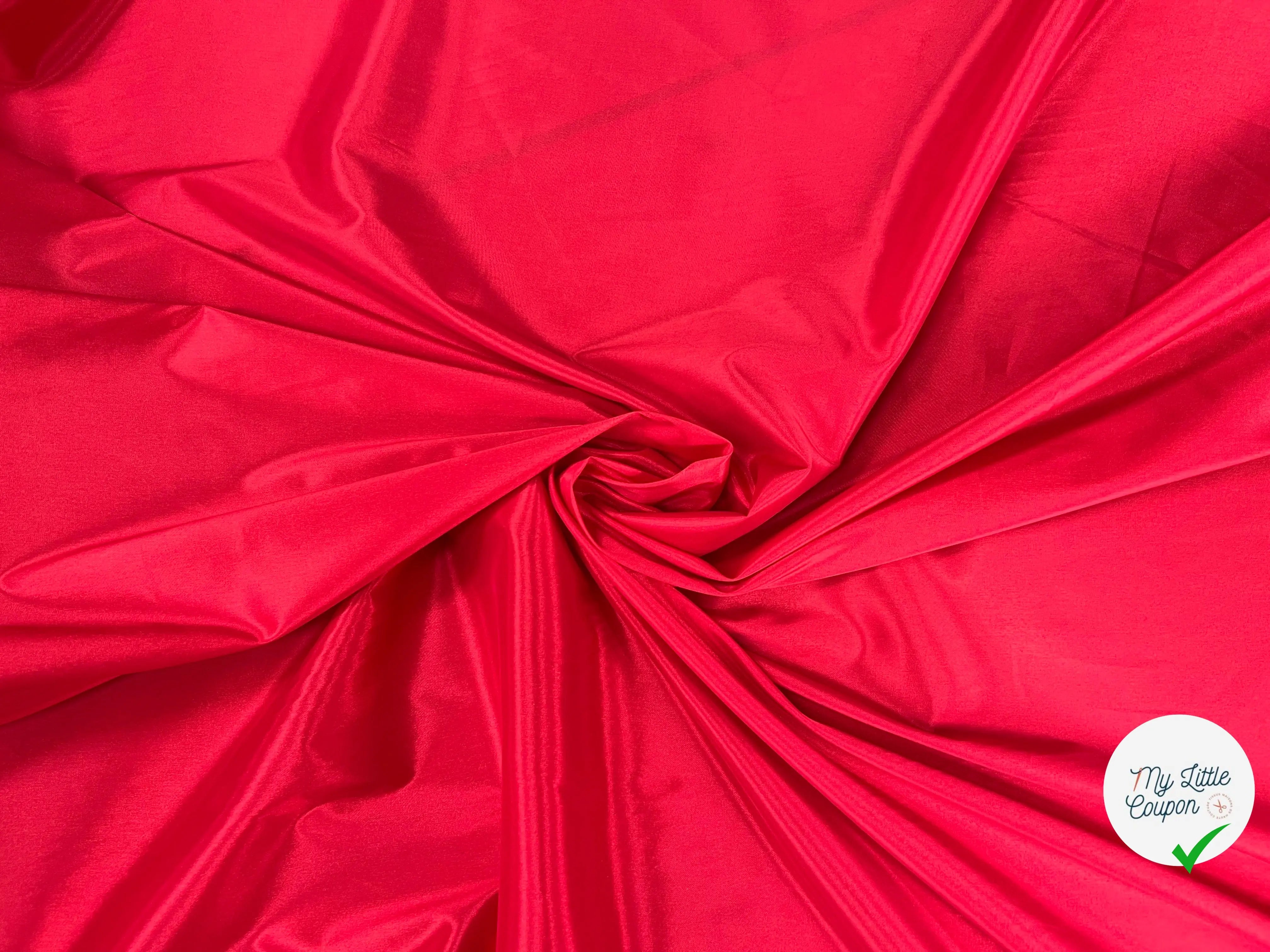 DOUBLURE ACETATE TAFFETAS ROUGE - My Little Coupon