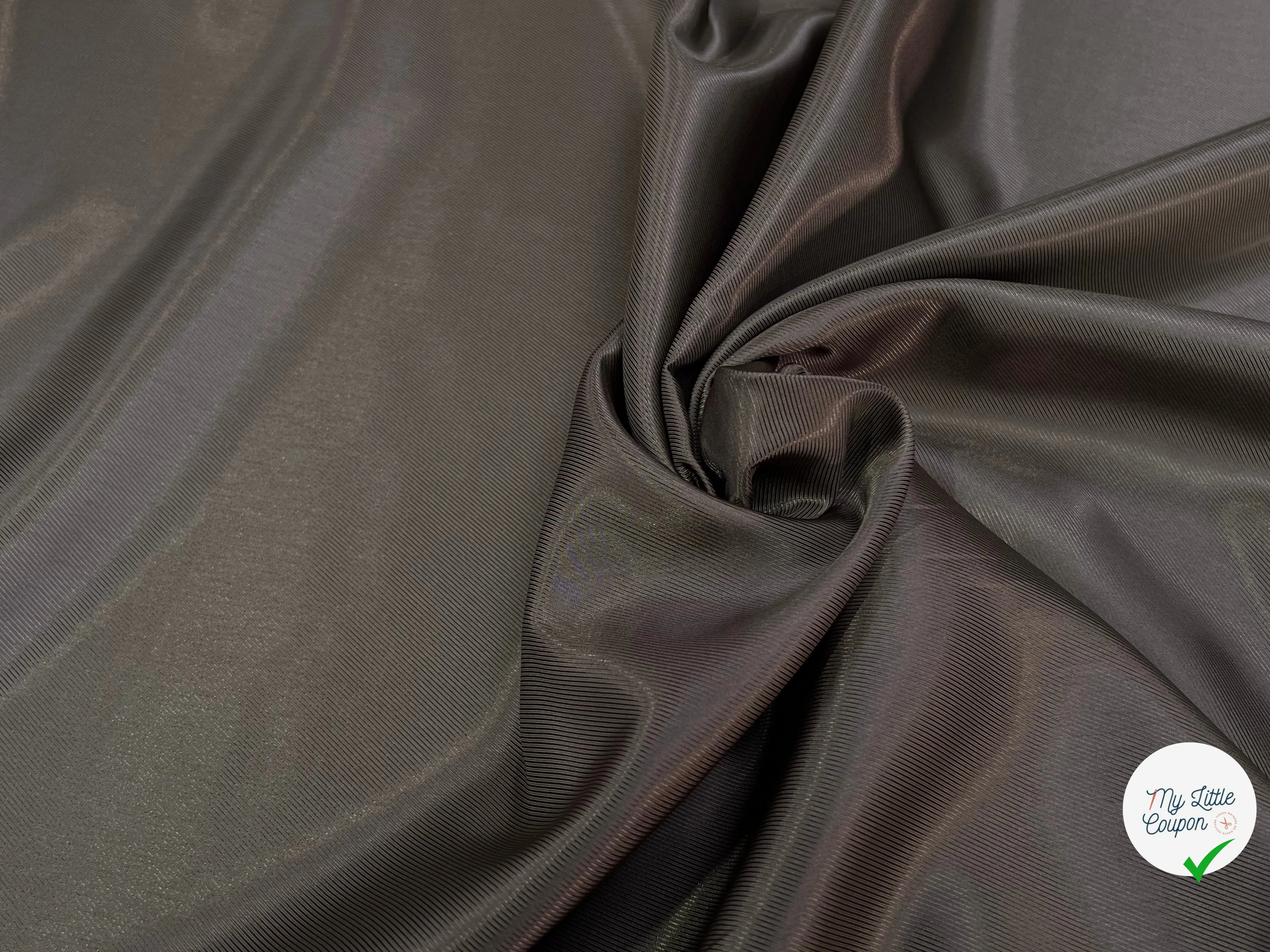 DOUBLURE ACÉTATE VISCOSE LÉGÈREMENT DRILL MARRON CLAIR FROIDE - My Little Coupon