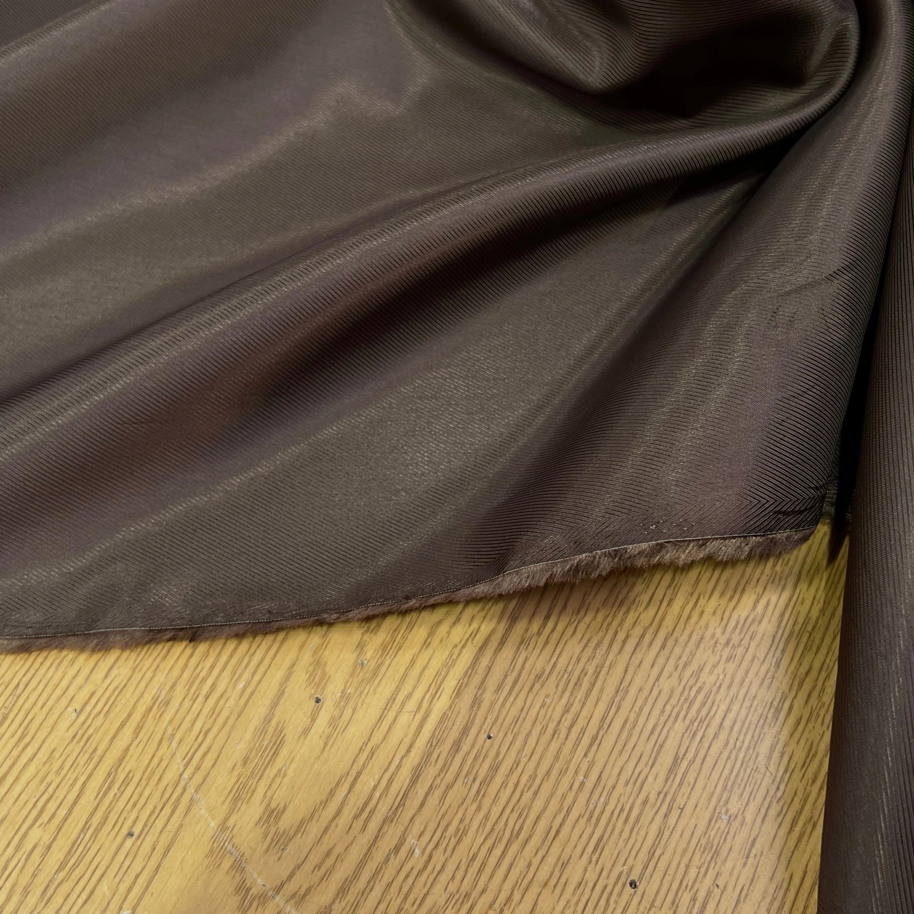 DOUBLURE ACÉTATE VISCOSE LÉGÈREMENT DRILL MARRON CLAIR FROIDE - My Little Coupon