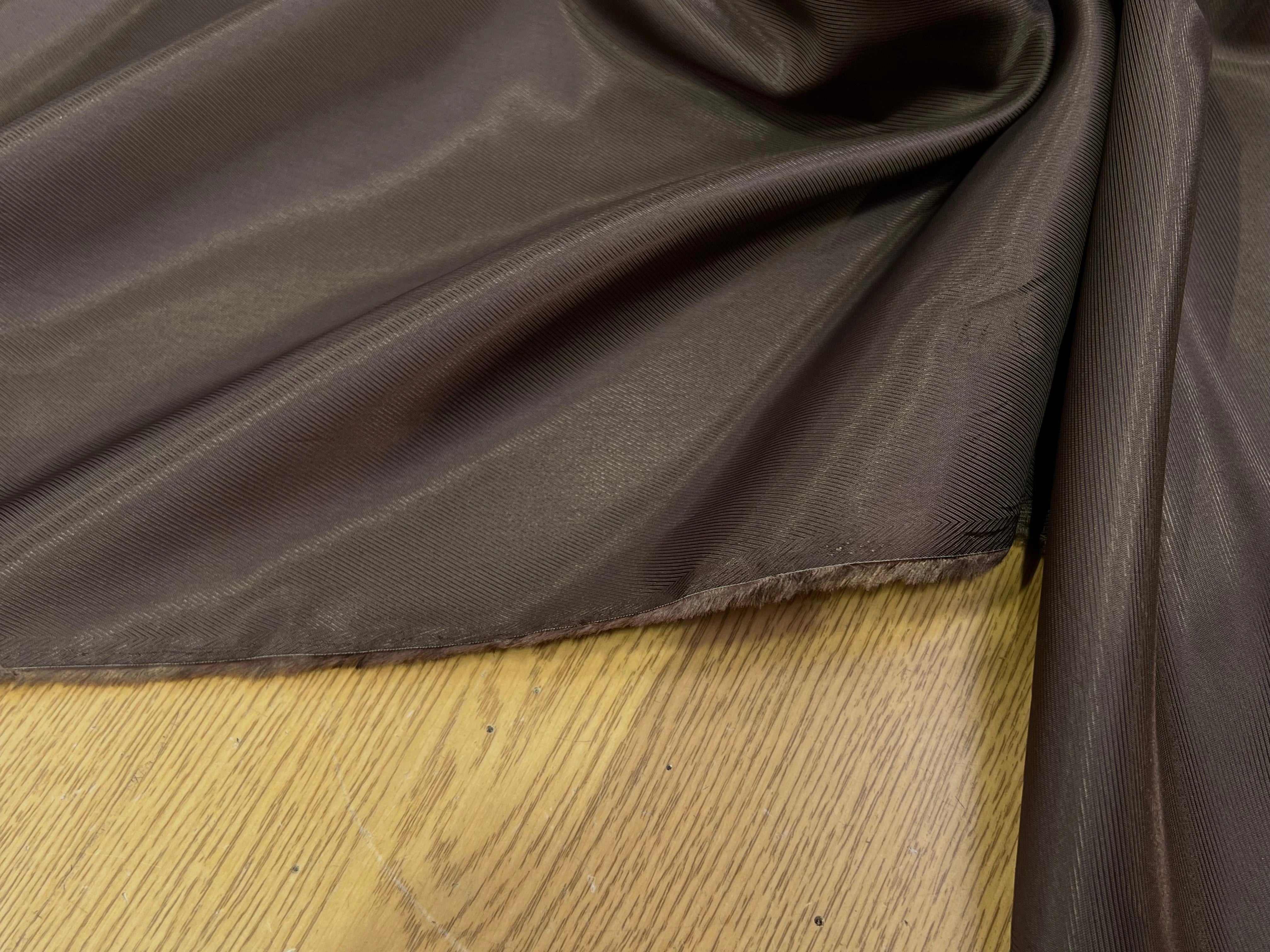 DOUBLURE ACÉTATE VISCOSE LÉGÈREMENT DRILL MARRON CLAIR FROIDE - My Little Coupon