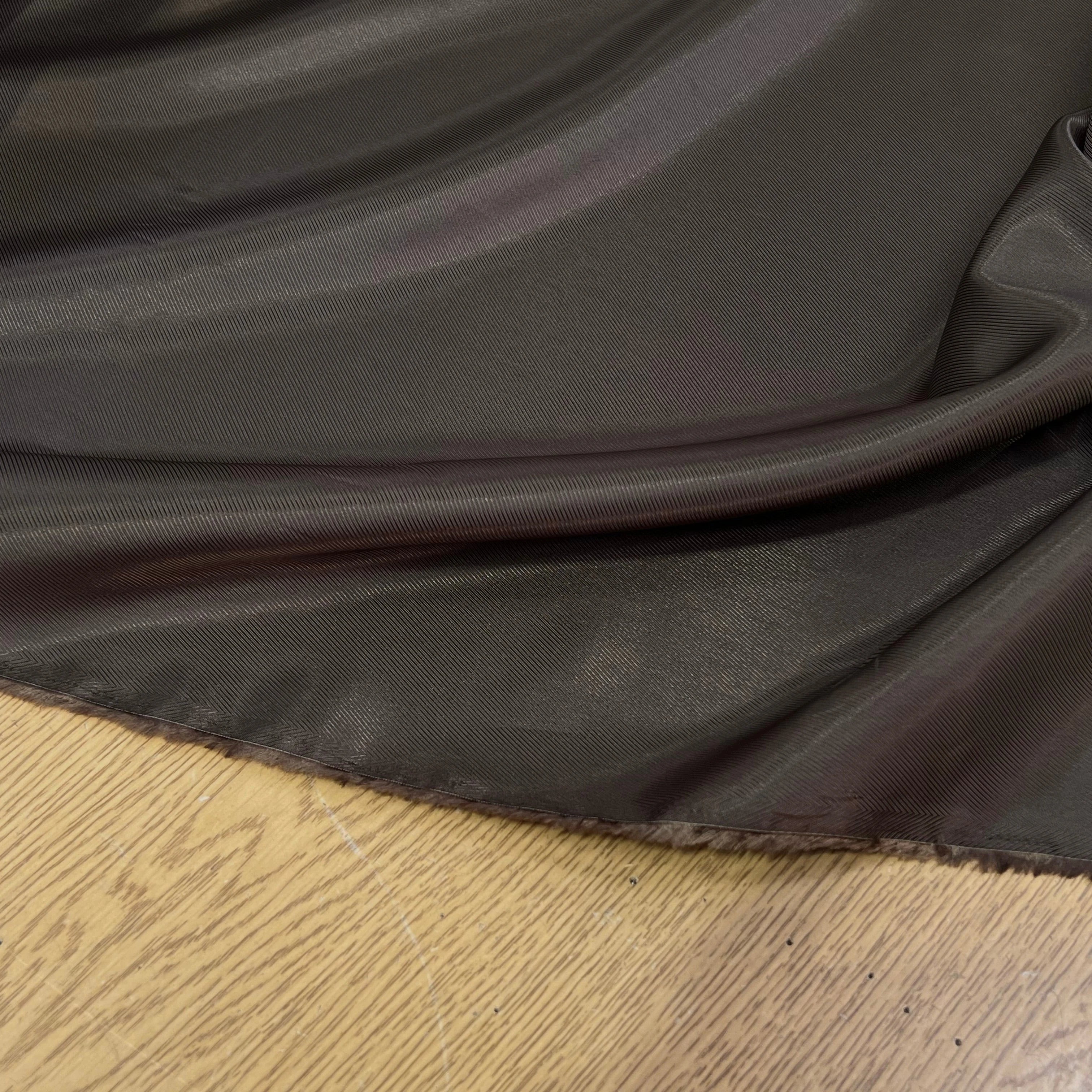 DOUBLURE ACÉTATE VISCOSE LÉGÈREMENT DRILL MARRON CLAIR FROIDE - My Little Coupon