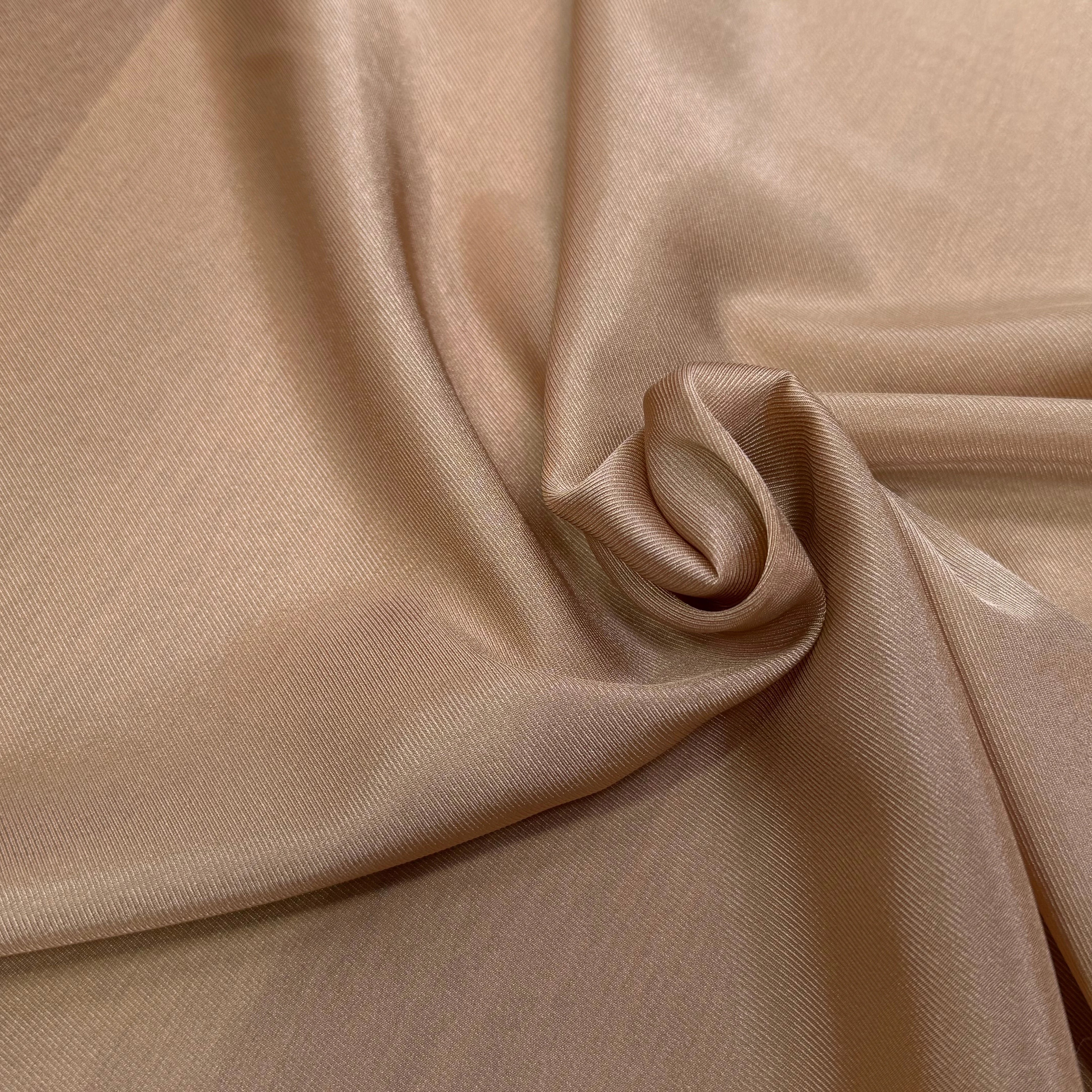 DOUBLURE BEIGE MARRONÉ LÉGÈREMENT SATINÉ 68% ACÉTATE - My Little Coupon