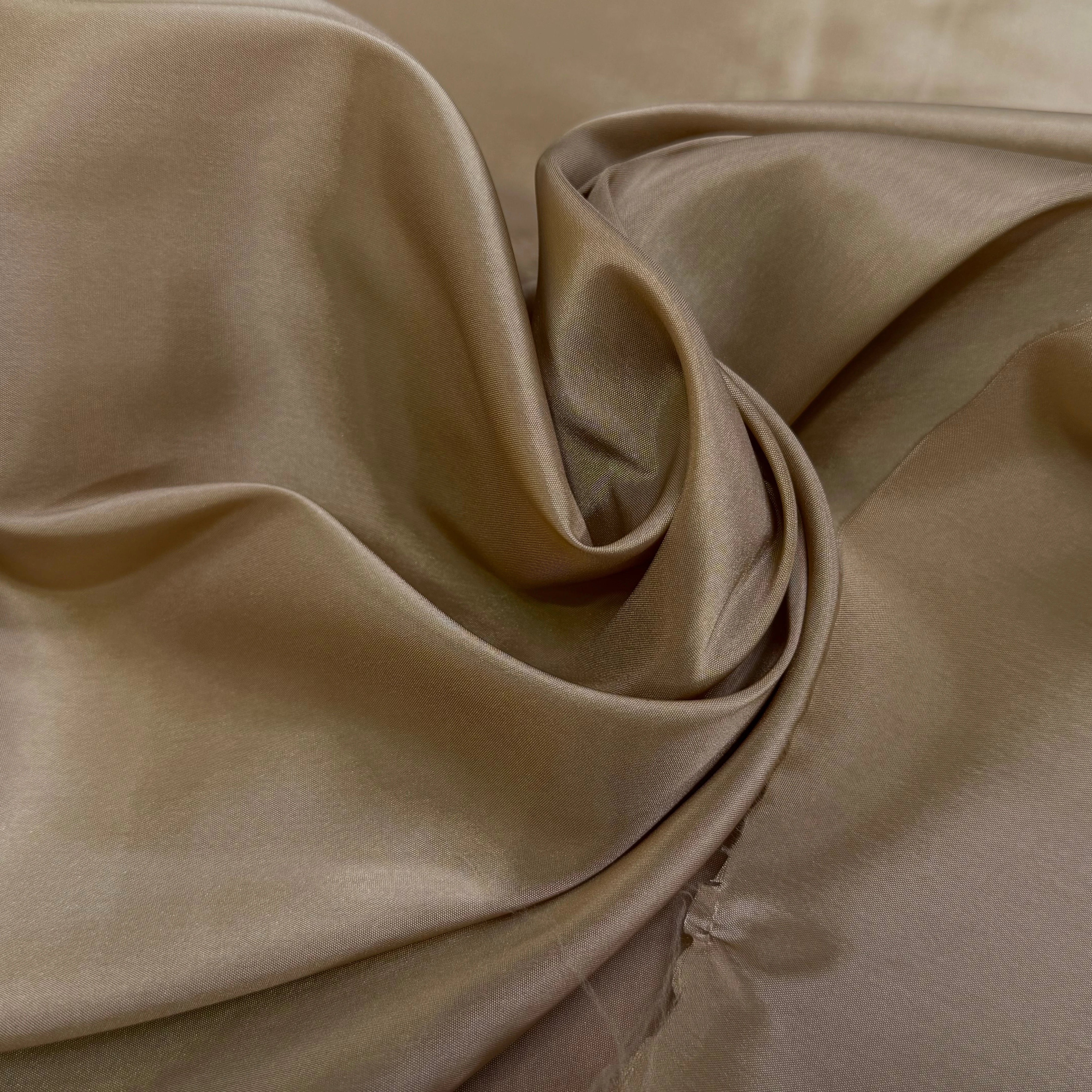 DOUBLURE BEIGE MARRONNÉ LÉGÈREMENT SATINÉE - My Little Coupon