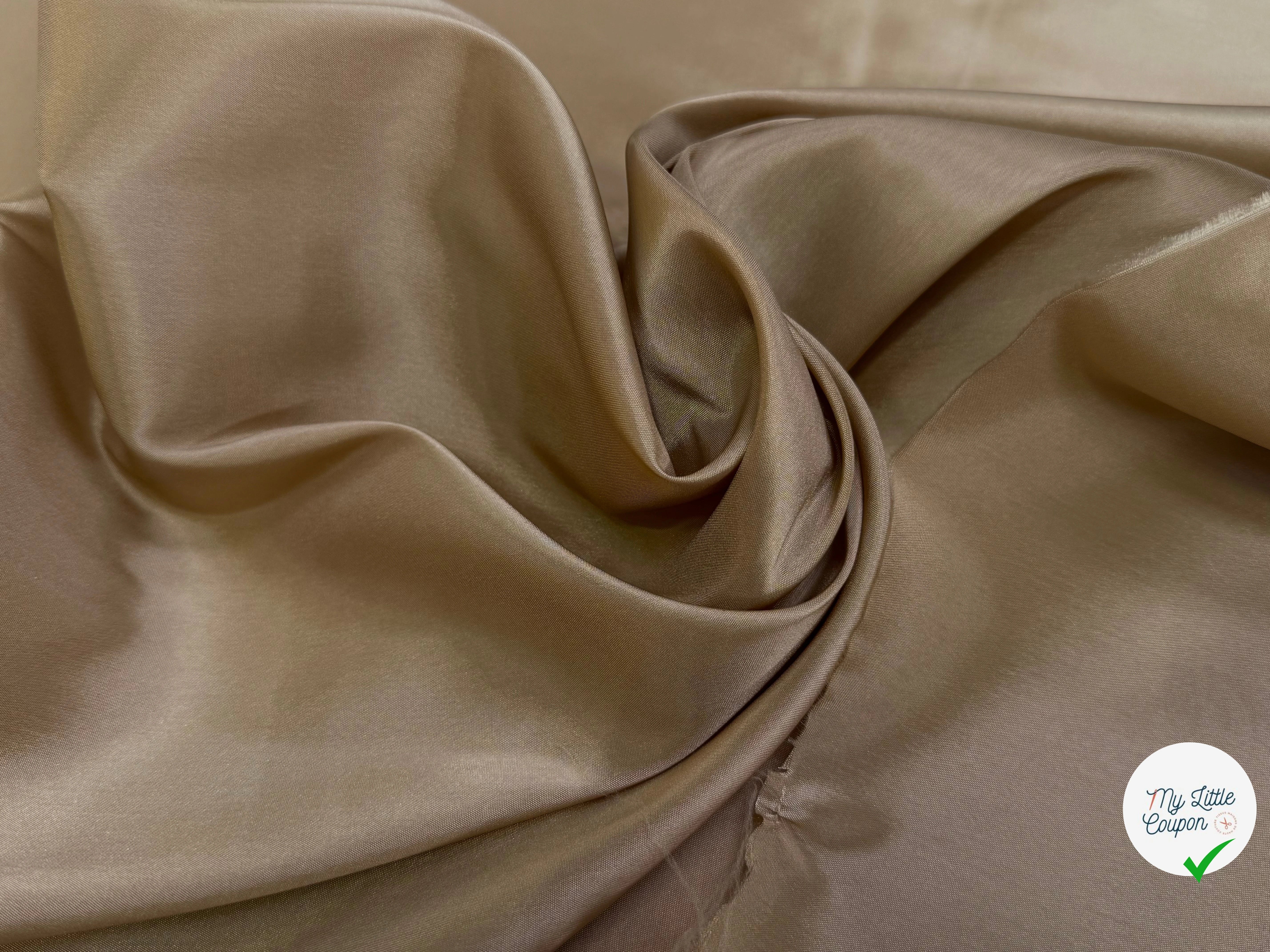 DOUBLURE BEIGE MARRONNÉ LÉGÈREMENT SATINÉE - My Little Coupon