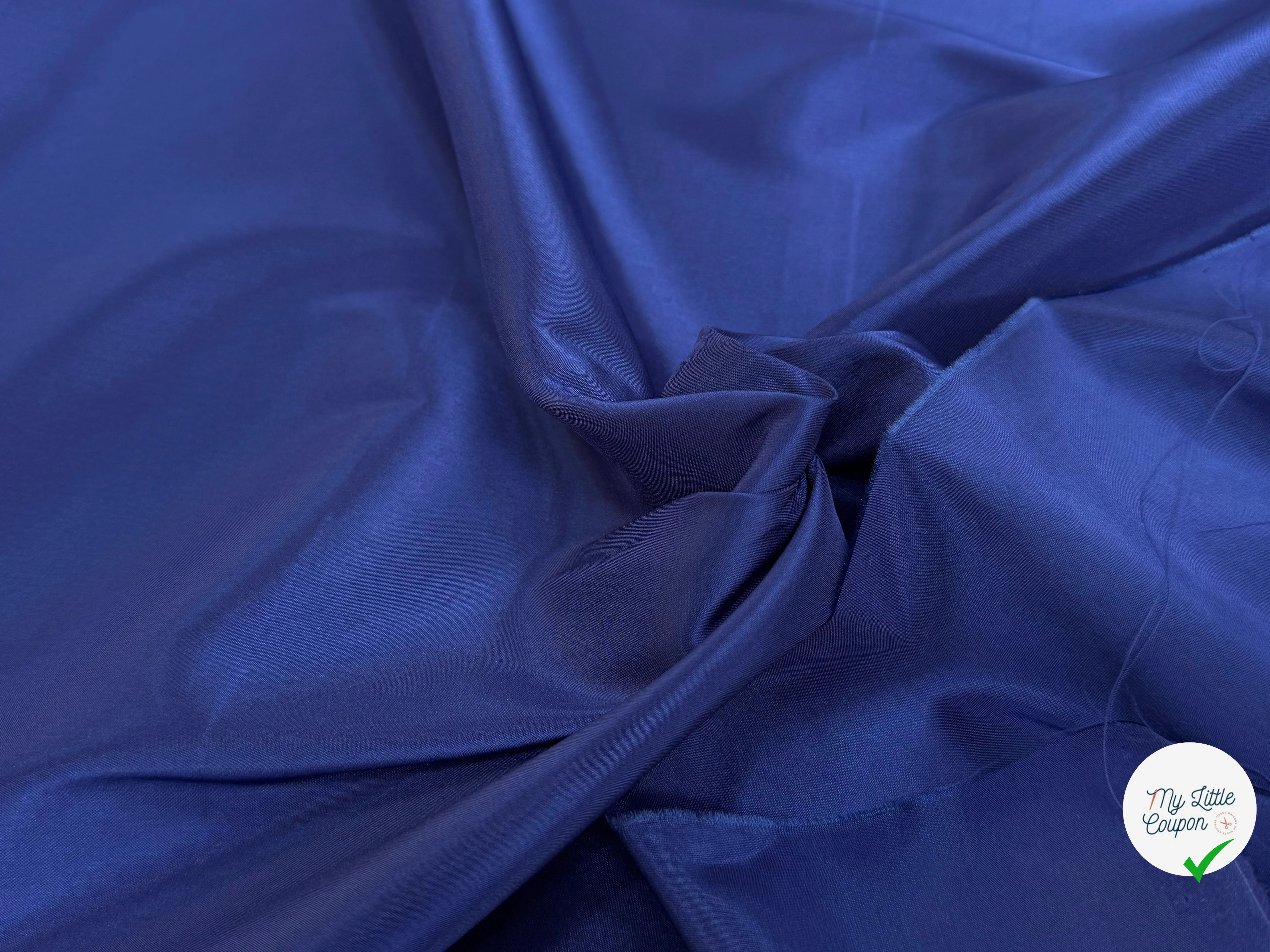 DOUBLURE BLEU MARINE LÉGÈREMETN SATINÉE - My Little Coupon