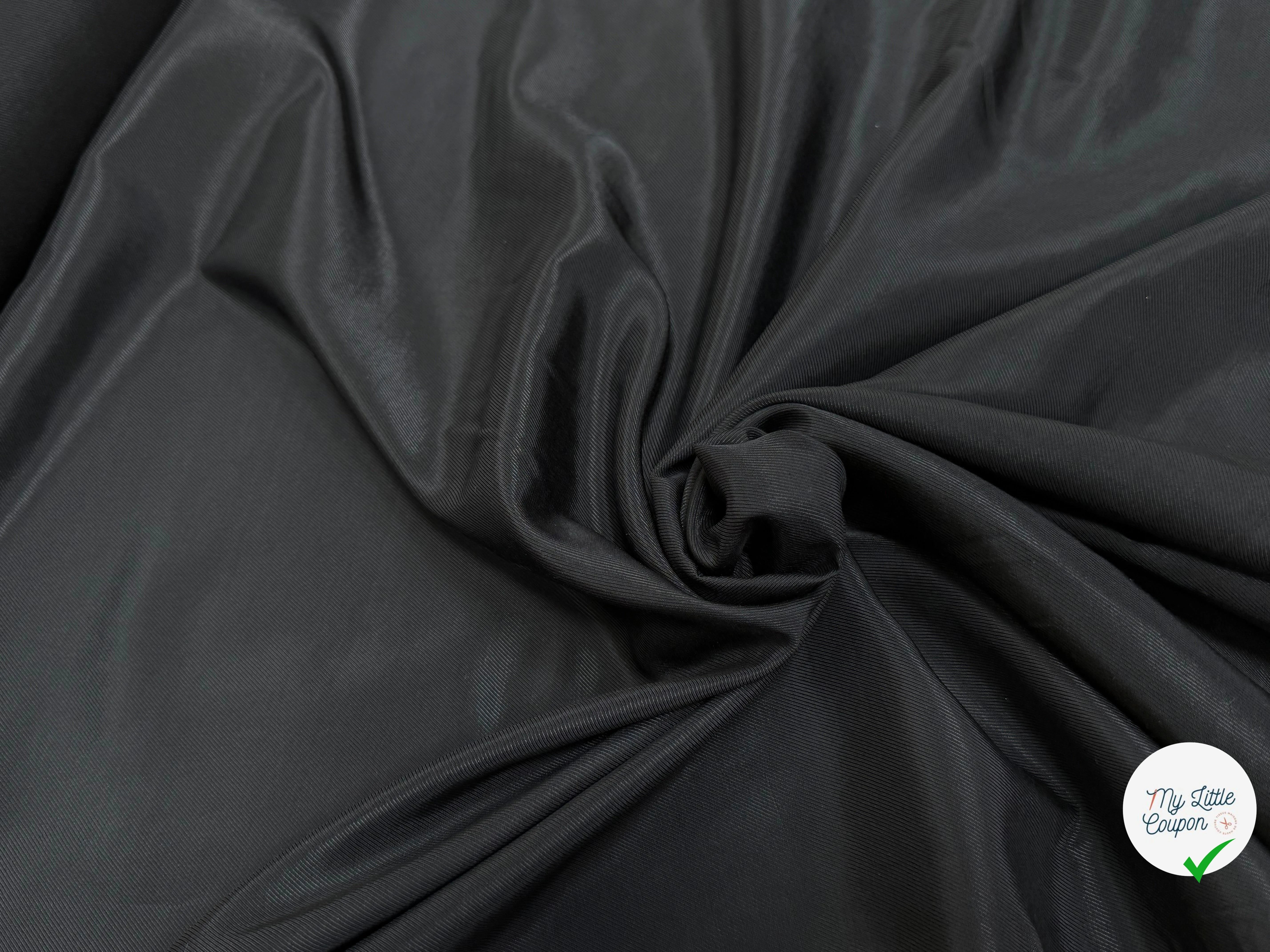 DOUBLURE COTON DRILL SOFT NOIR - My Little Coupon