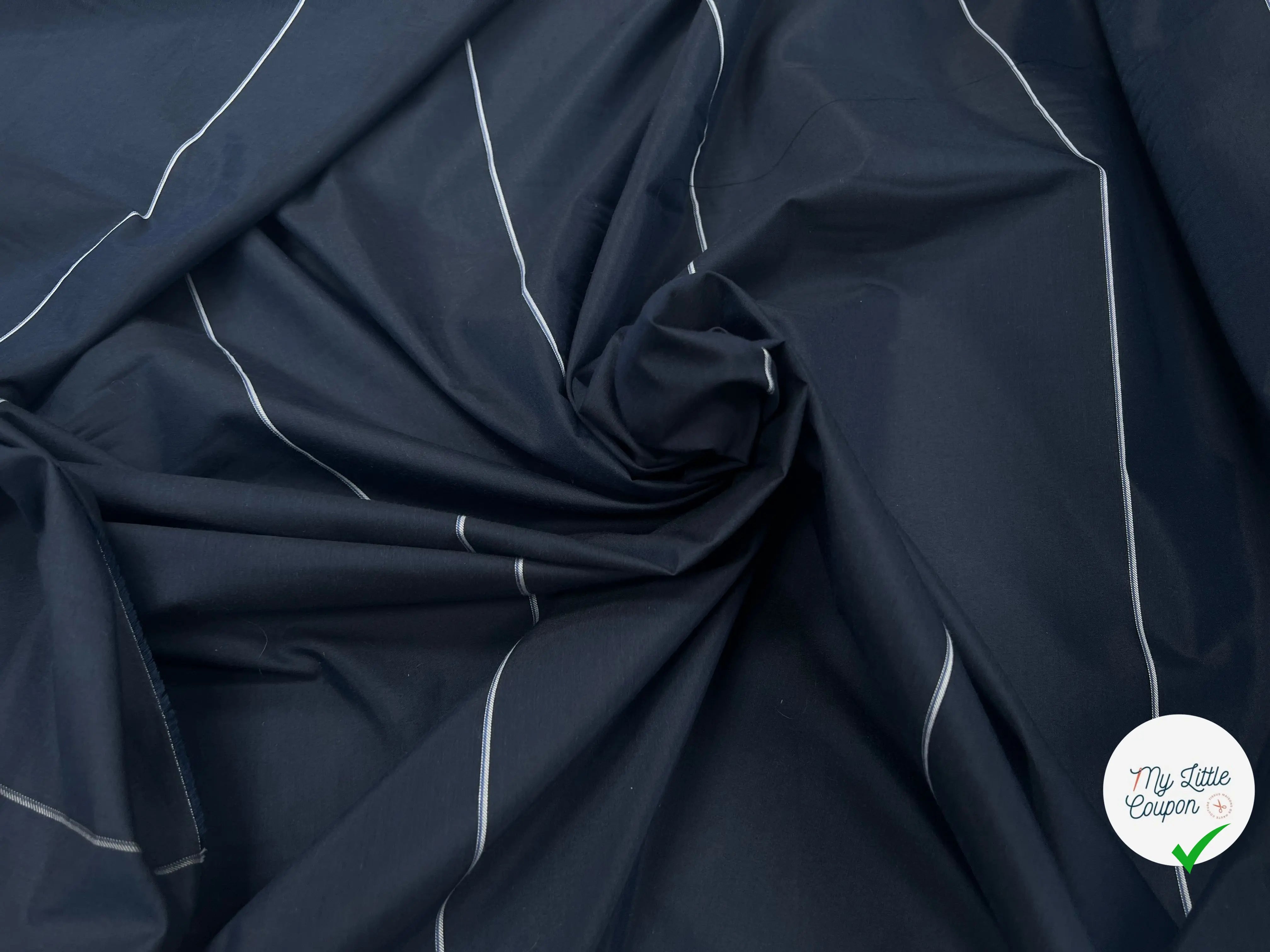 DOUBLURE COTON FOND DE POCHE MARINE - My Little Coupon