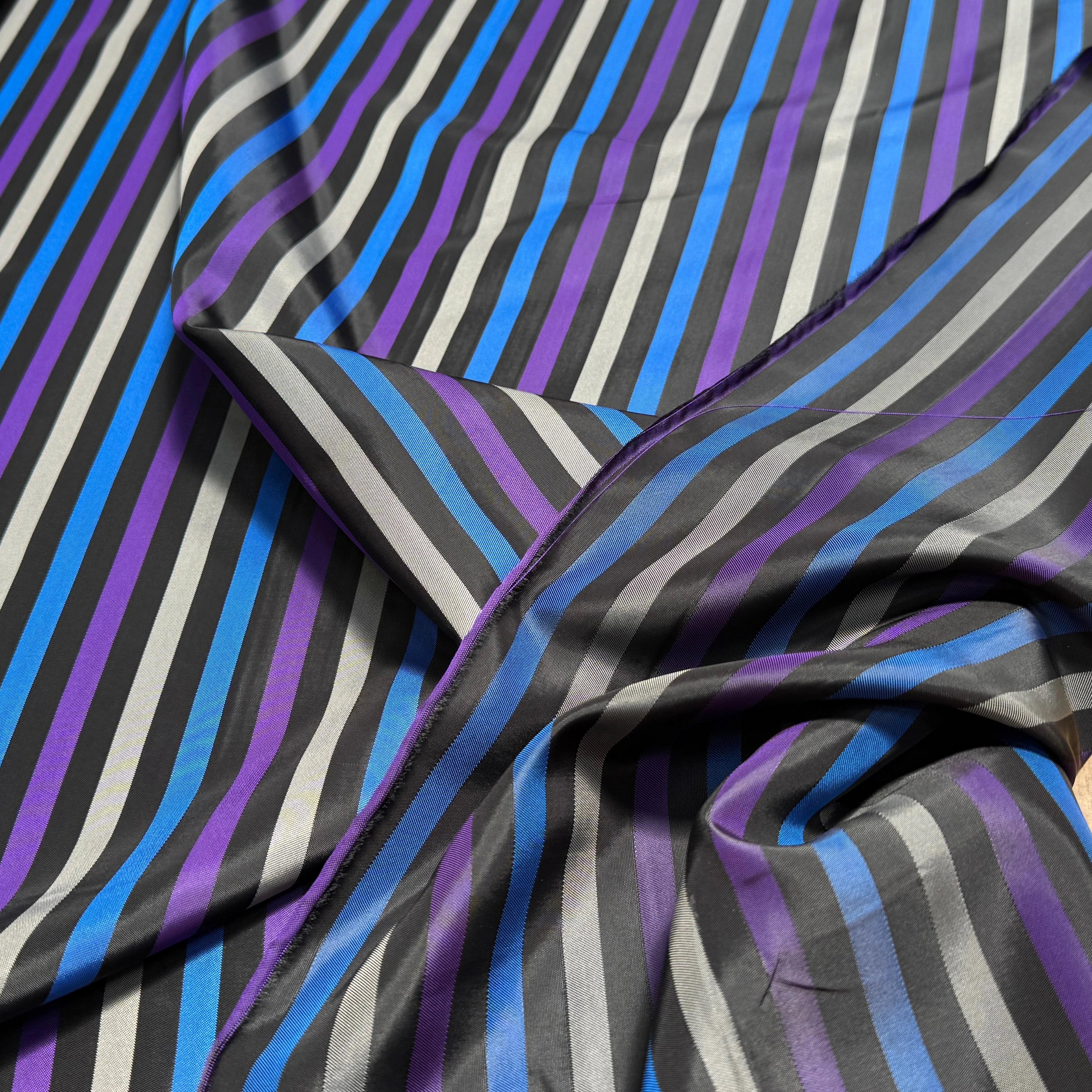DOUBLURE CUPRO SUPERBE RAYURES MULTICOLORES - My Little Coupon