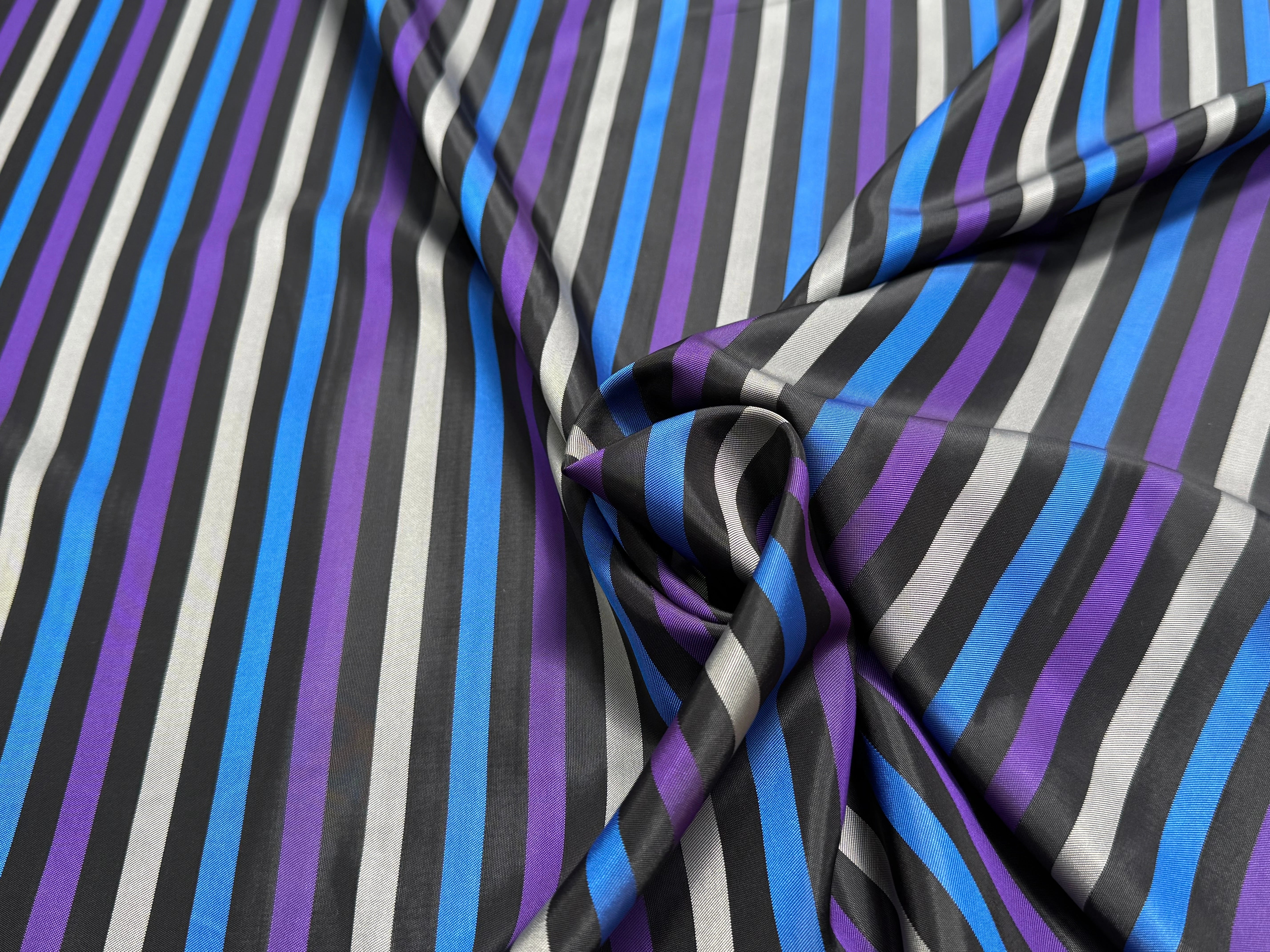 DOUBLURE CUPRO SUPERBE RAYURES MULTICOLORES - My Little Coupon