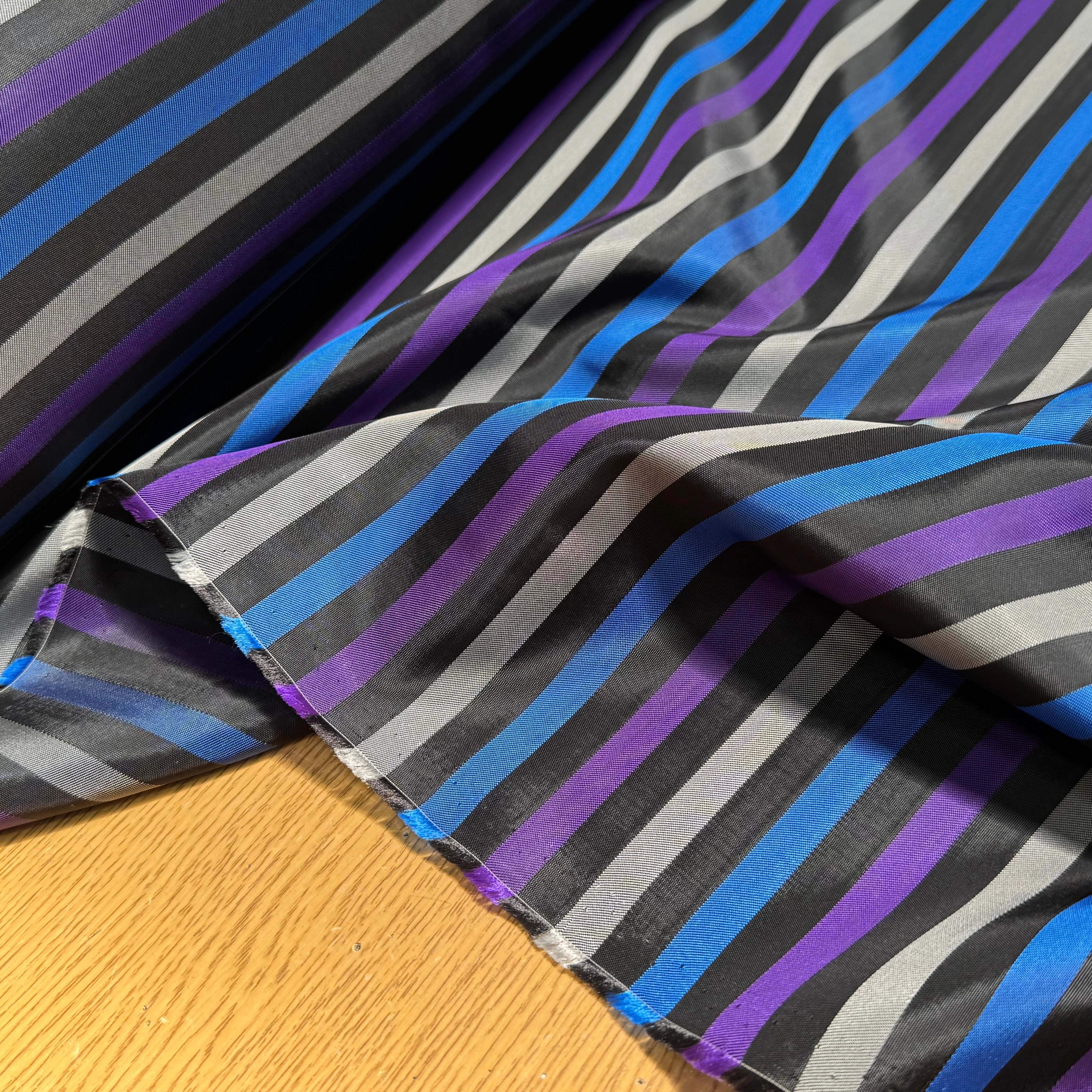 DOUBLURE CUPRO SUPERBE RAYURES MULTICOLORES - My Little Coupon
