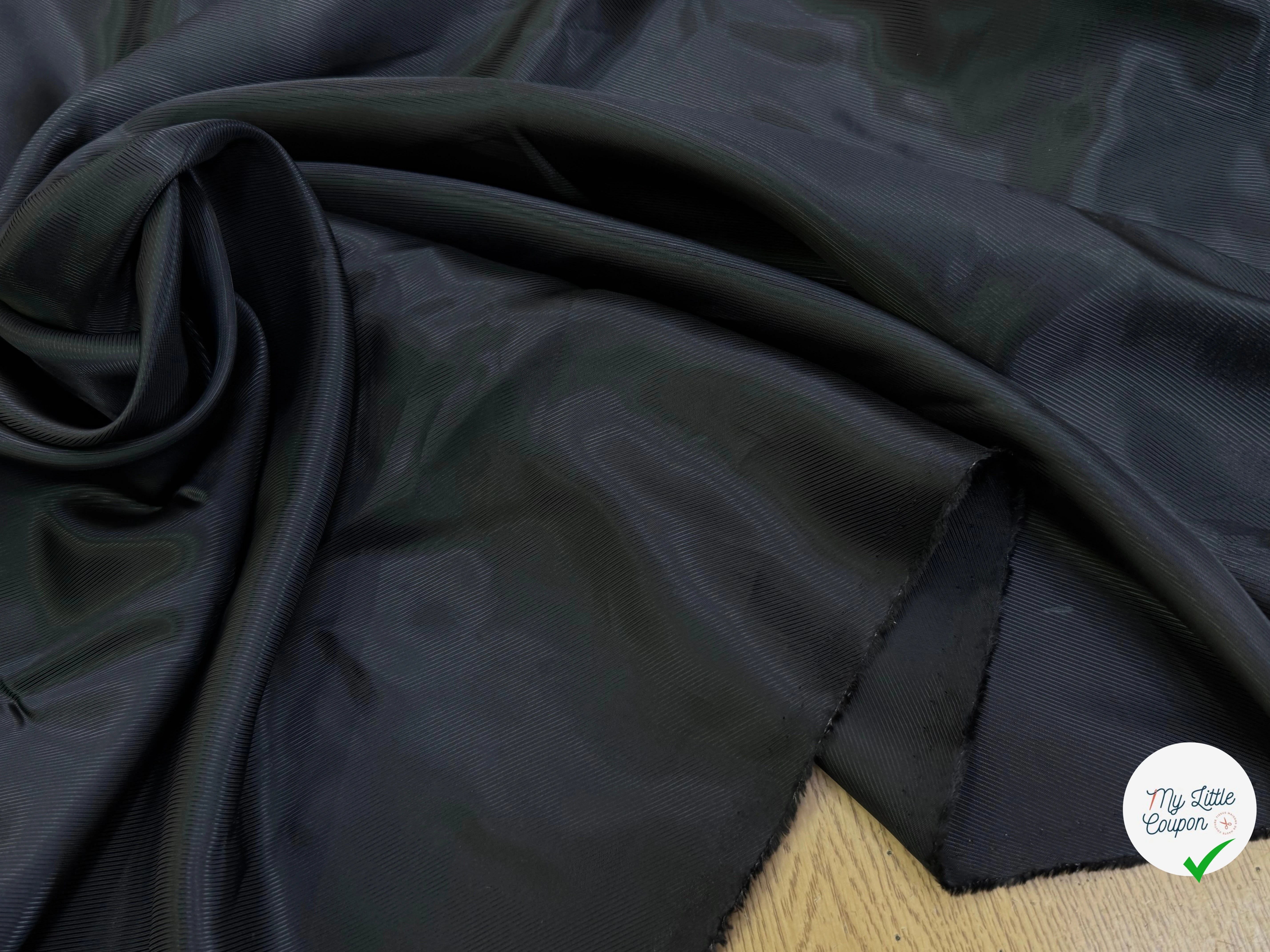 DOUBLURE DRILL 100% VISCOSE DEEP BLACK - My Little Coupon
