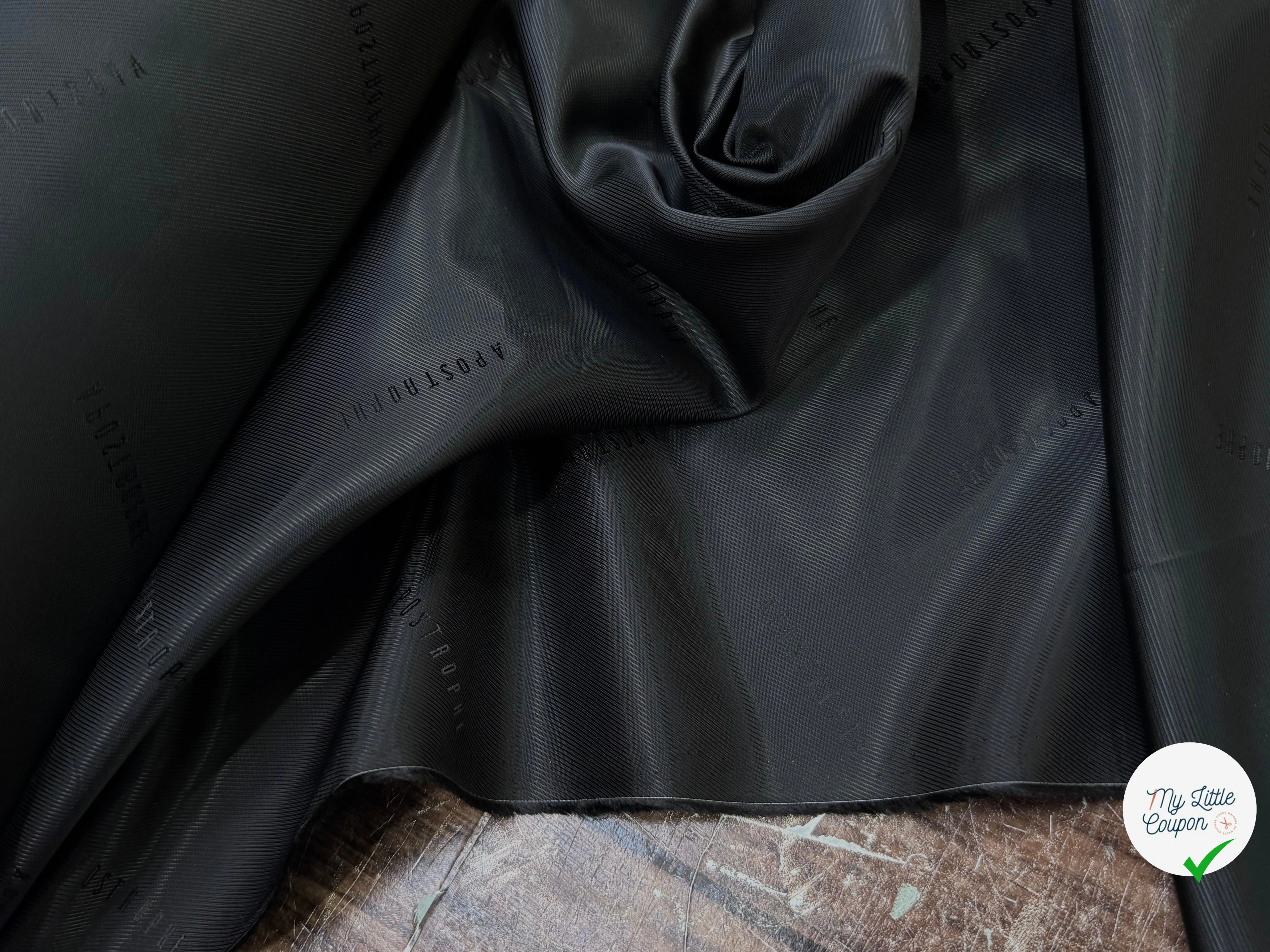 DOUBLURE DRILL 100% VISCOSE NOIRE #APOSTROPHE - My Little Coupon