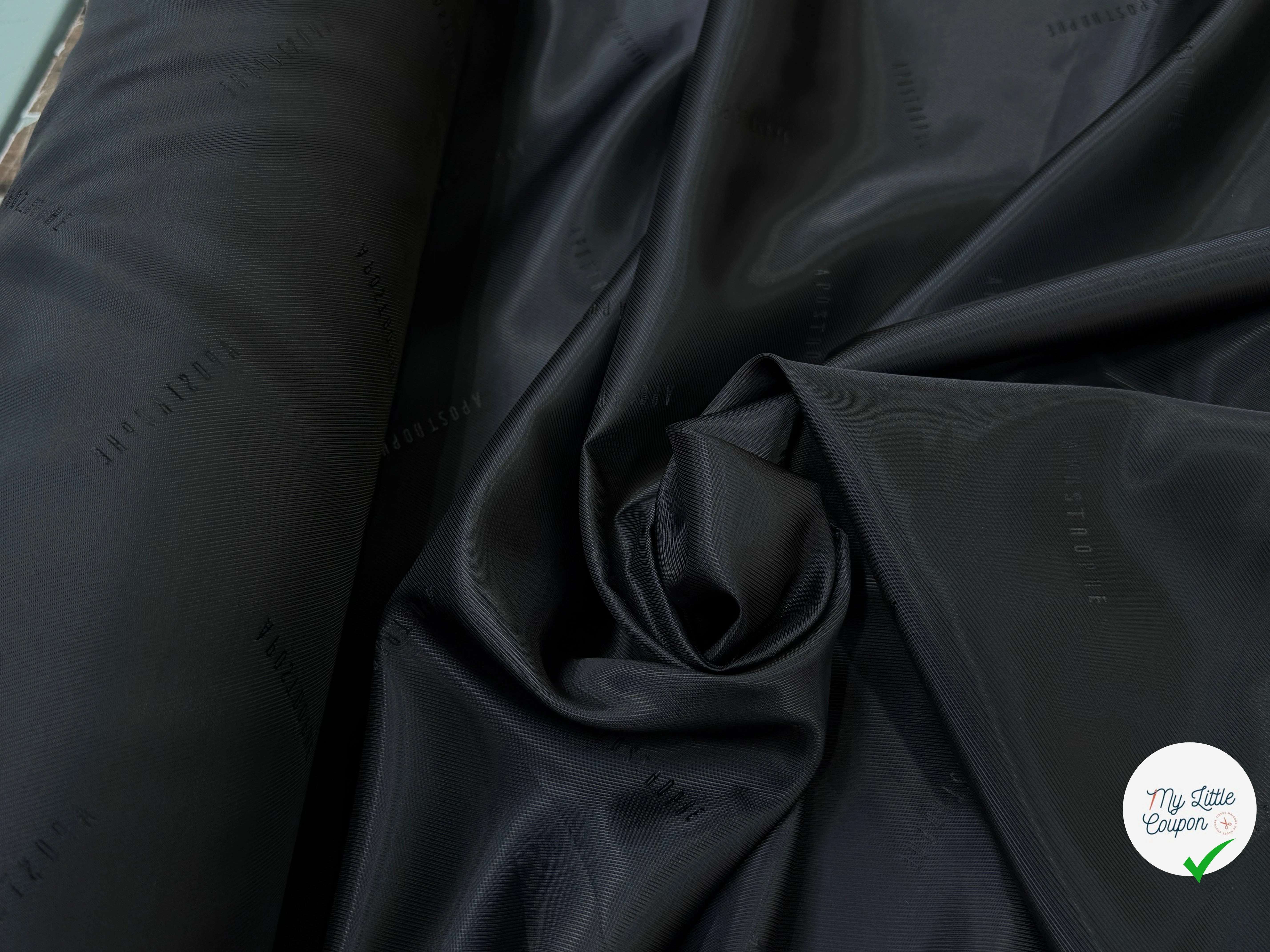 DOUBLURE DRILL 100% VISCOSE NOIRE #APOSTROPHE - My Little Coupon