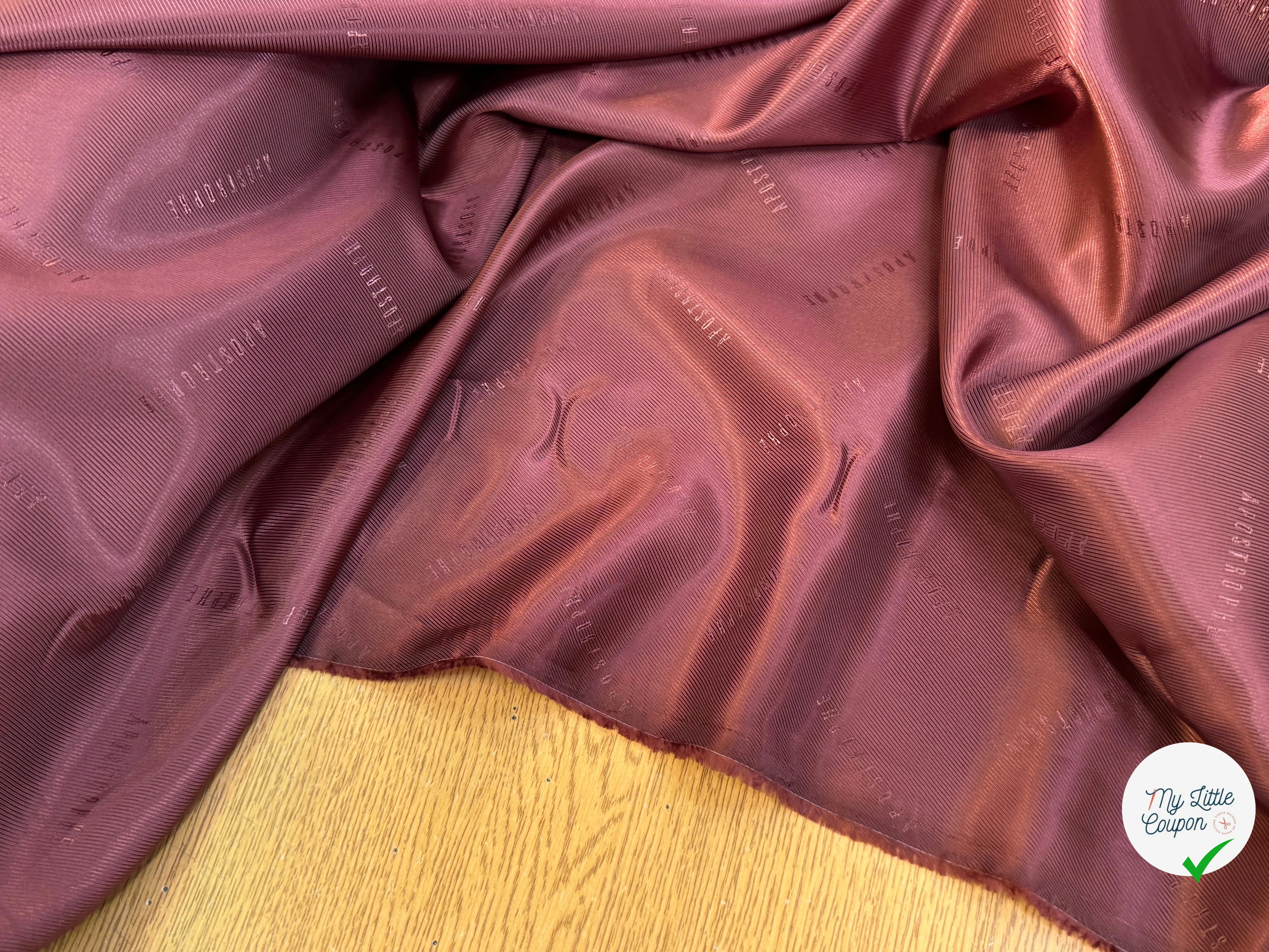 DOUBLURE DRILL 100% VISCOSE ROUGE BORDEAUX #APOSTROPHE - My Little Coupon