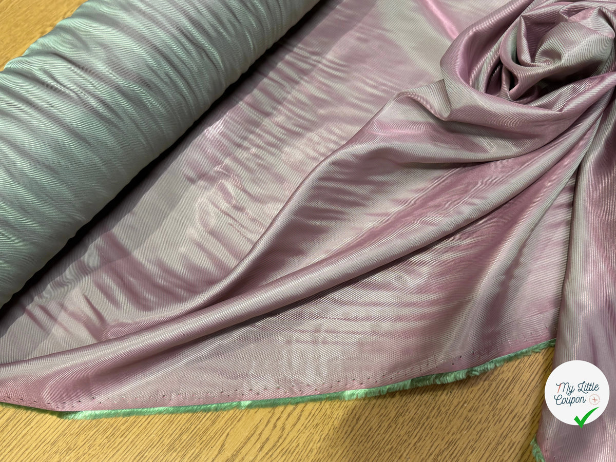 DOUBLURE DRILL POLYVISCOSE VERT CHANGEANT 50% VISCOSE - My Little Coupon