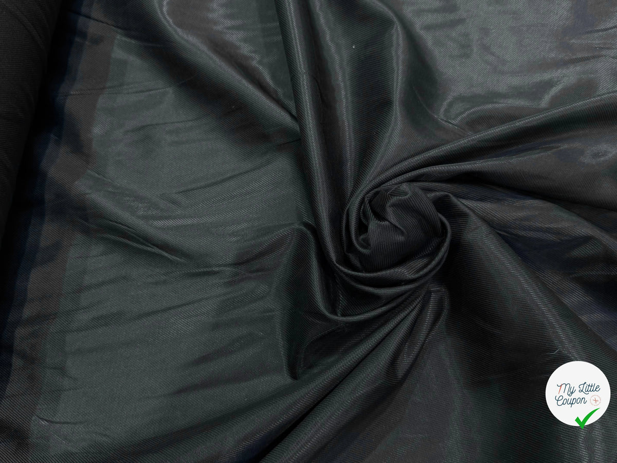 DOUBLURE DRILL VISCOSE SATINÉE NOIRE MATIÈRE NATURELLE - My Little Coupon