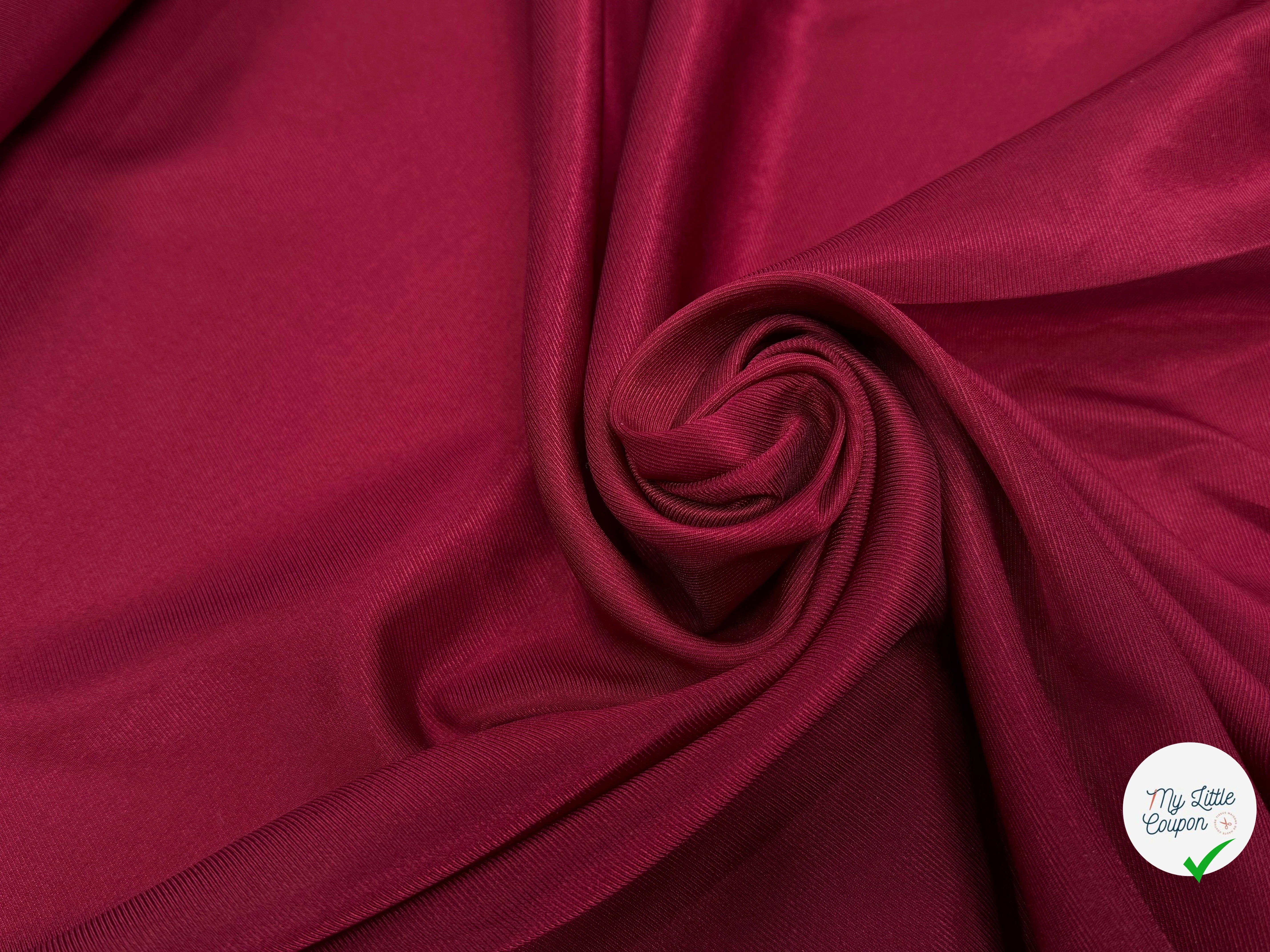 DOUBLURE ÉFFET DRILL FLUIDE BORDEAUX - My Little Coupon