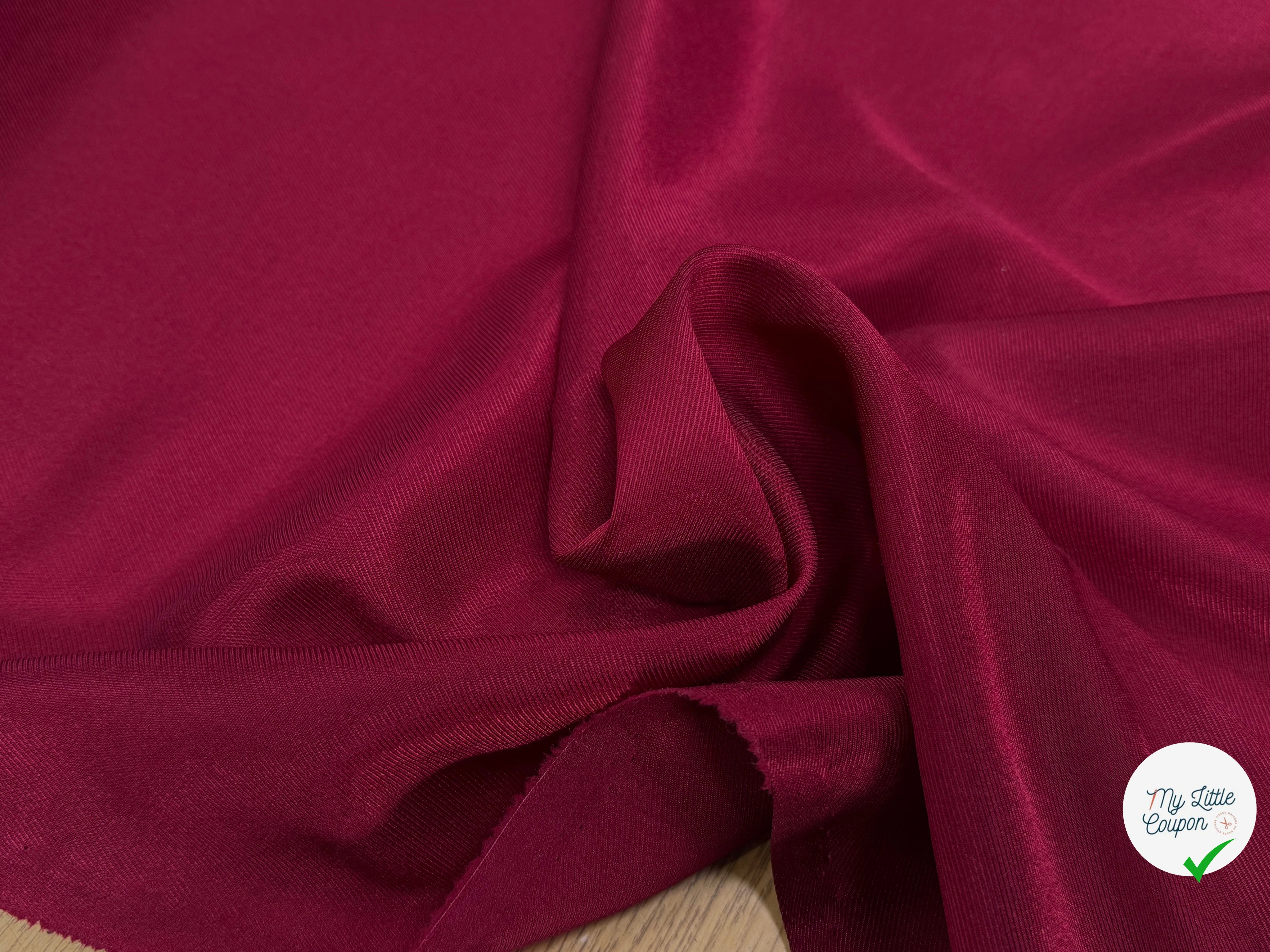 DOUBLURE ÉFFET DRILL FLUIDE BORDEAUX - My Little Coupon