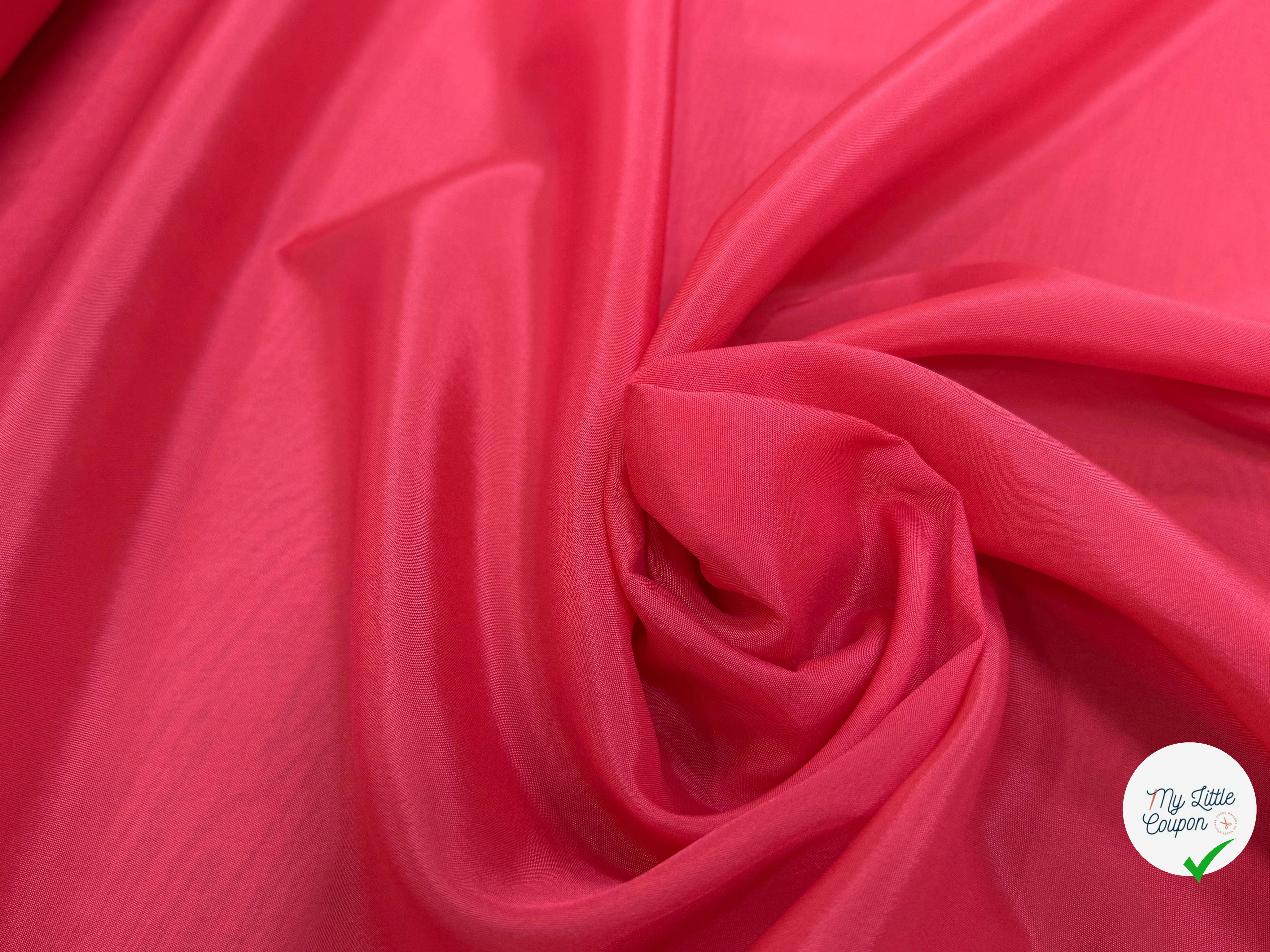 DOUBLURE FINE 68% ACETATE STRETCH ROSE POMPLEMOUSSE - My Little Coupon