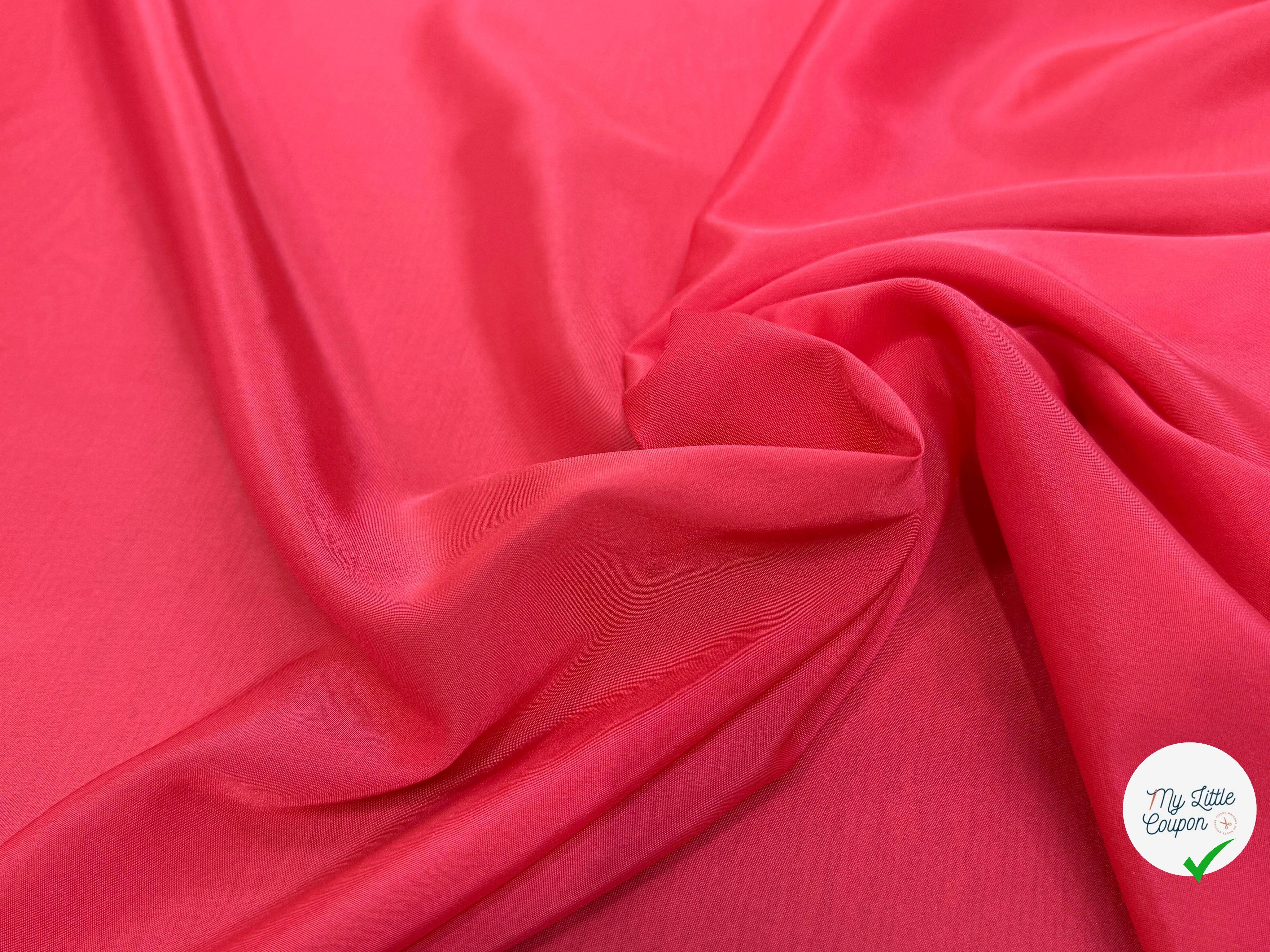 DOUBLURE FINE 68% ACETATE STRETCH ROSE POMPLEMOUSSE - My Little Coupon