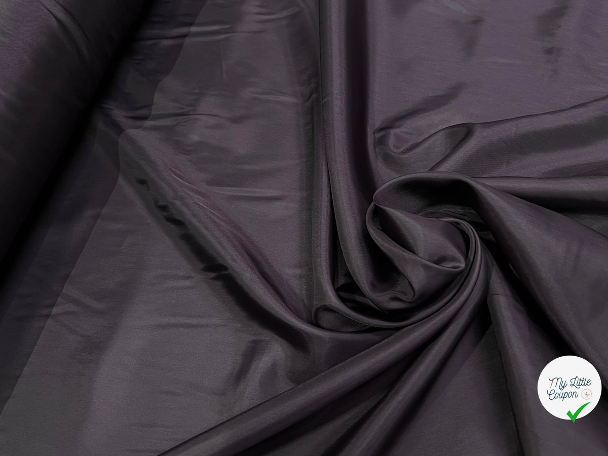 DOUBLURE FINE ET LISSE 62% ACETATE 38% CUPRO MARRON AUBERGINE - My Little Coupon
