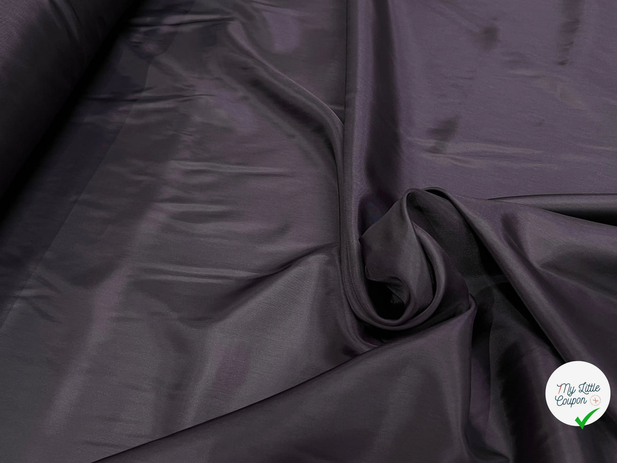 DOUBLURE FINE ET LISSE 62% ACETATE 38% CUPRO MARRON AUBERGINE - My Little Coupon