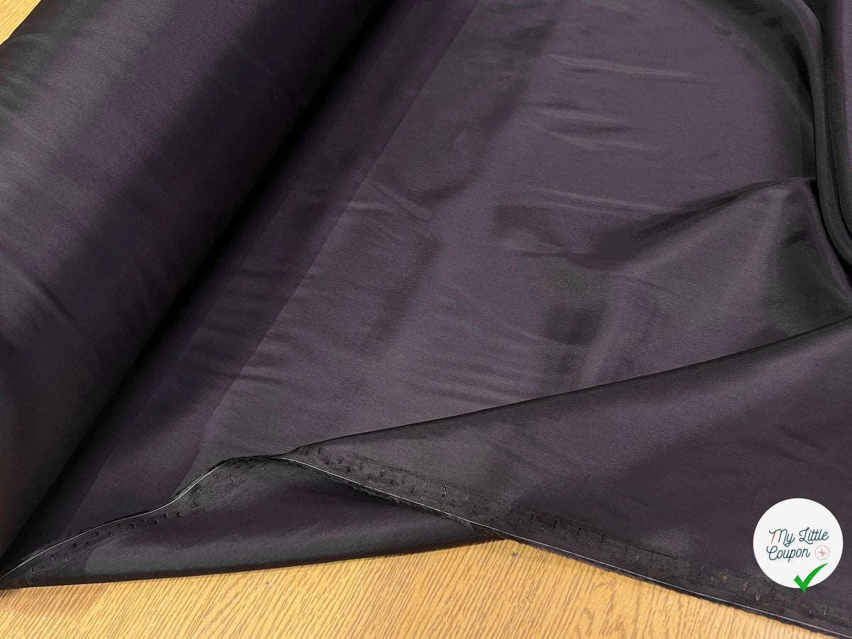 DOUBLURE FINE ET LISSE 62% ACETATE 38% CUPRO MARRON AUBERGINE - My Little Coupon