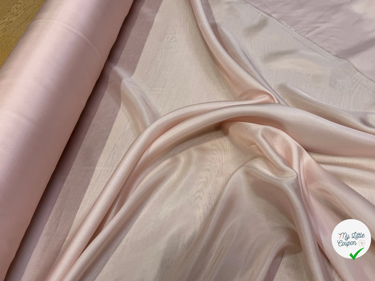 DOUBLURE FINE ET LISSE 62% ACETATE 38% CUPRO ROSE PALE - My Little Coupon