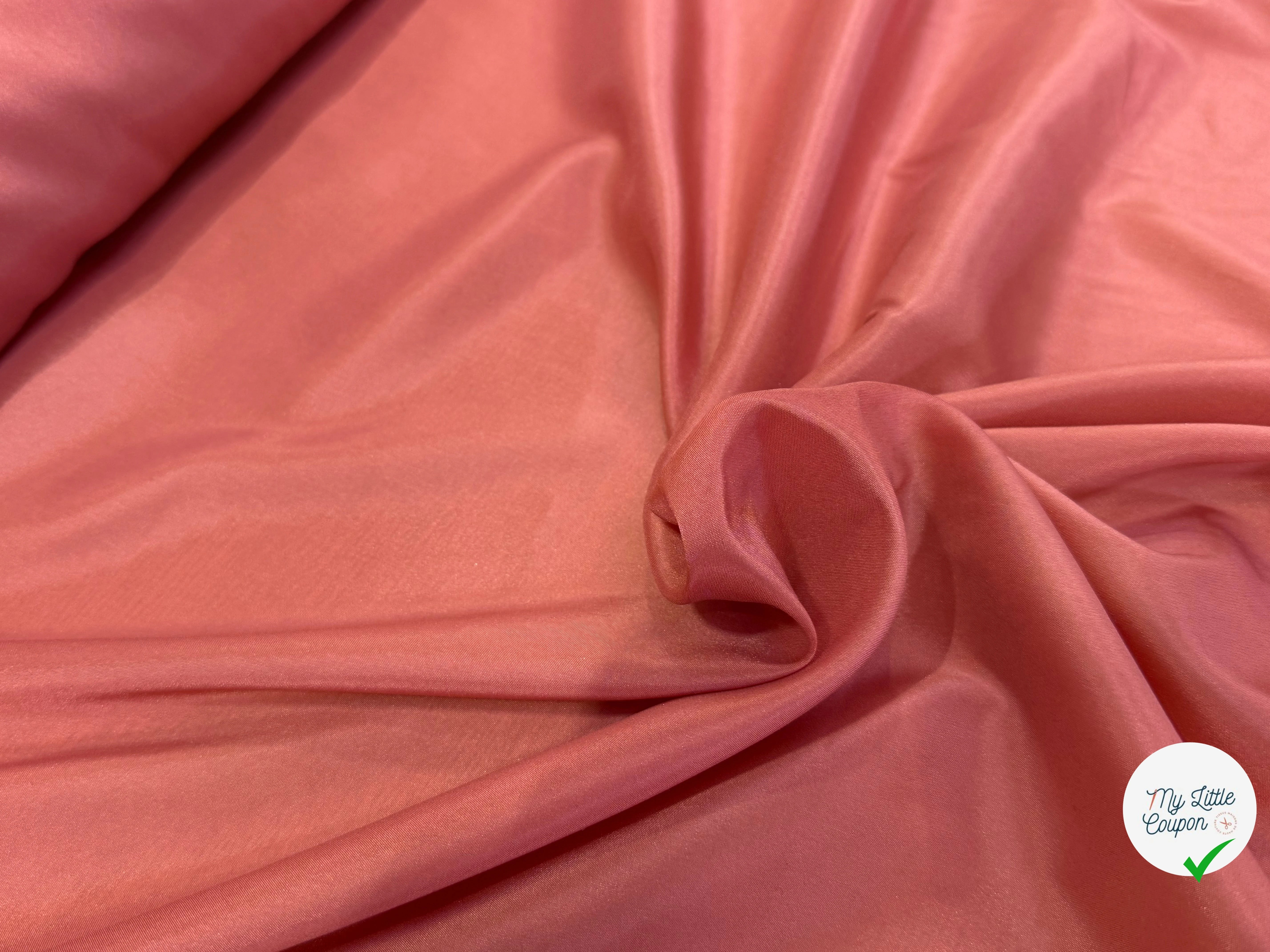 DOUBLURE FLUIDE 68% ACETATE LÉGÈREMENT SATINÉE ROSE PAMPLEMOUSSE - My Little Coupon